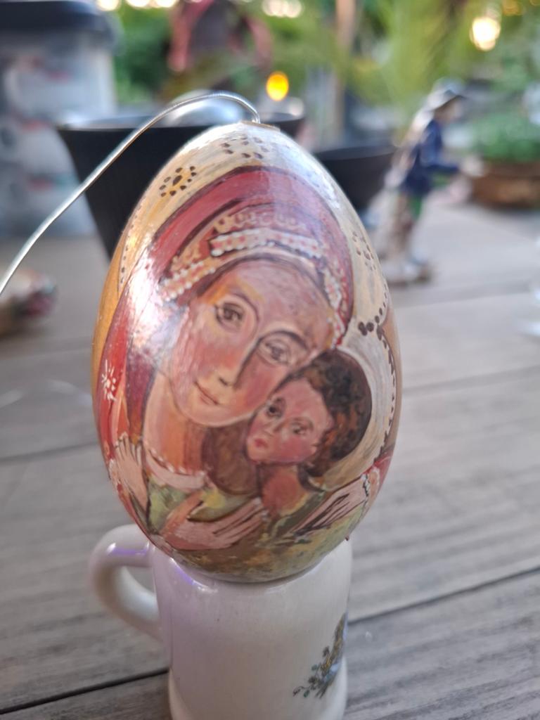 Russisch orthodoxe houten paasei, Ophalen of Verzenden