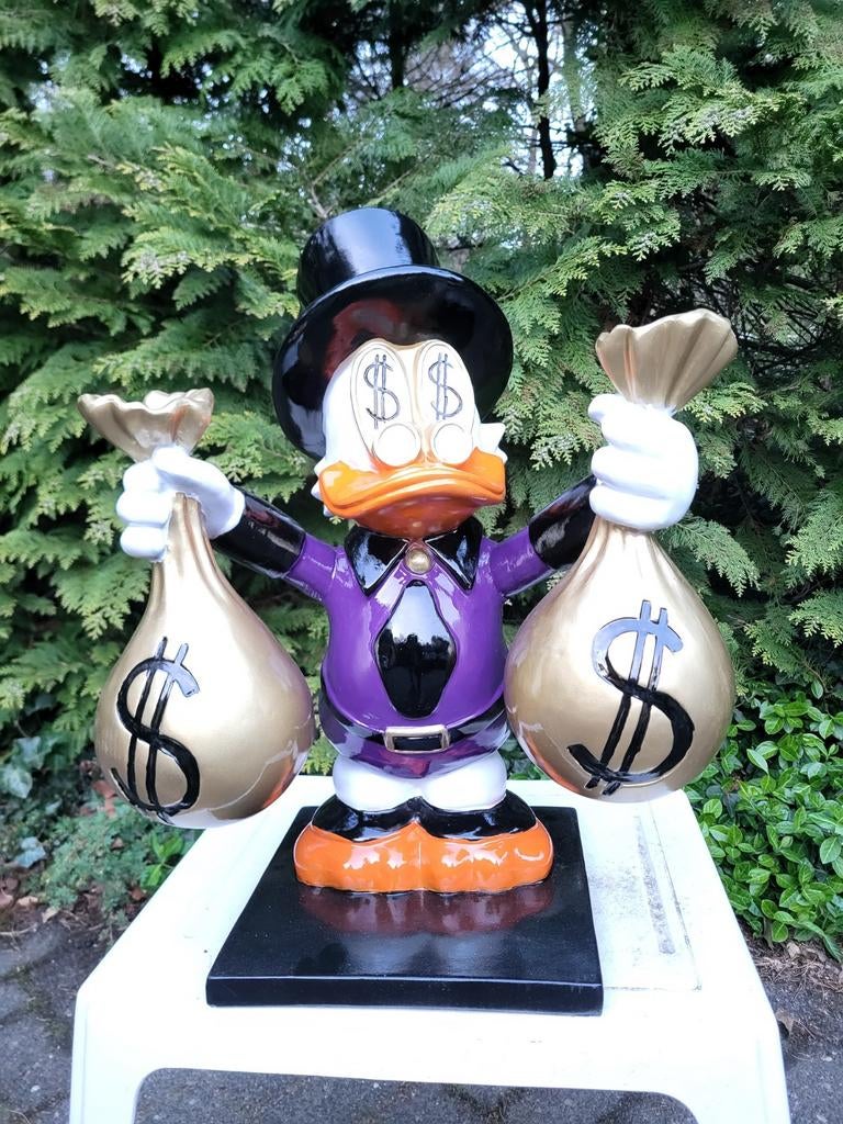 Mooi Dagobert Duck reclame beeld te koop., Beeldje of Figuurtje, Onbekend, Ophalen of Verzenden, Zo goed als nieuw