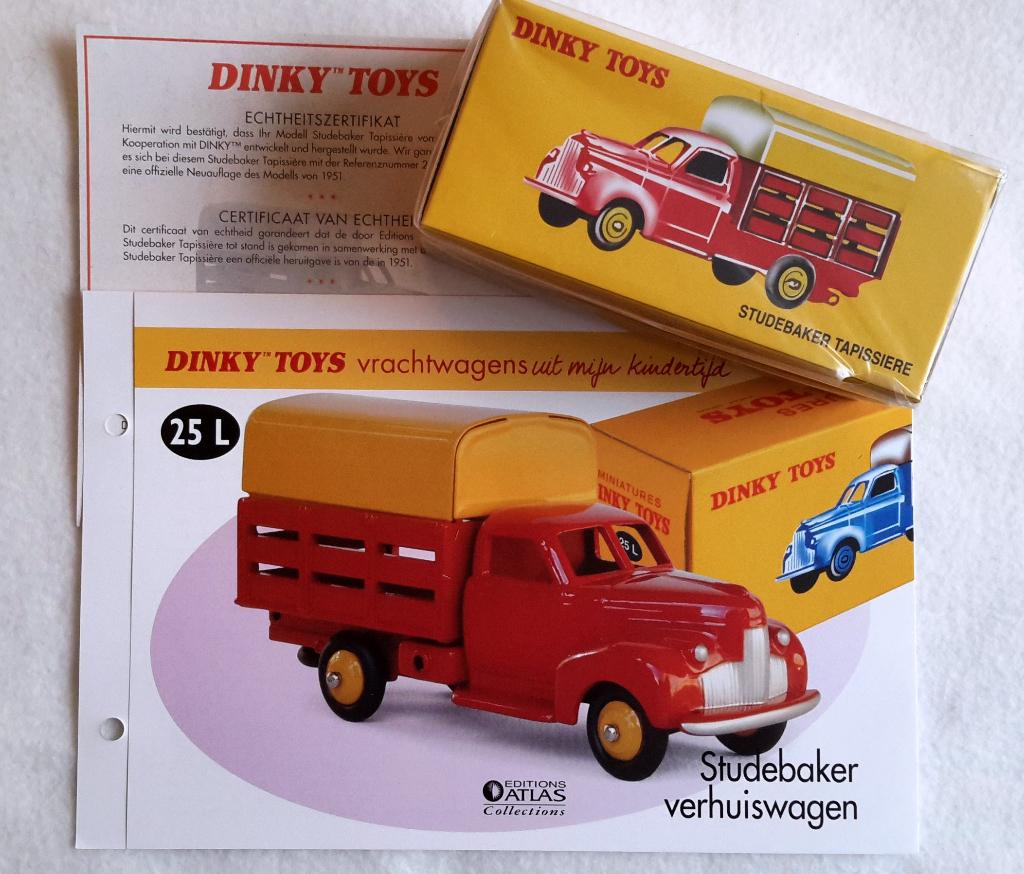 Dinky Toys Atlas #25L, Studebaker Tapissiere, Hobby en Vrije tijd, Modelauto's | 1:43, Ophalen of Verzenden, Nieuw, Bus of Vrachtwagen