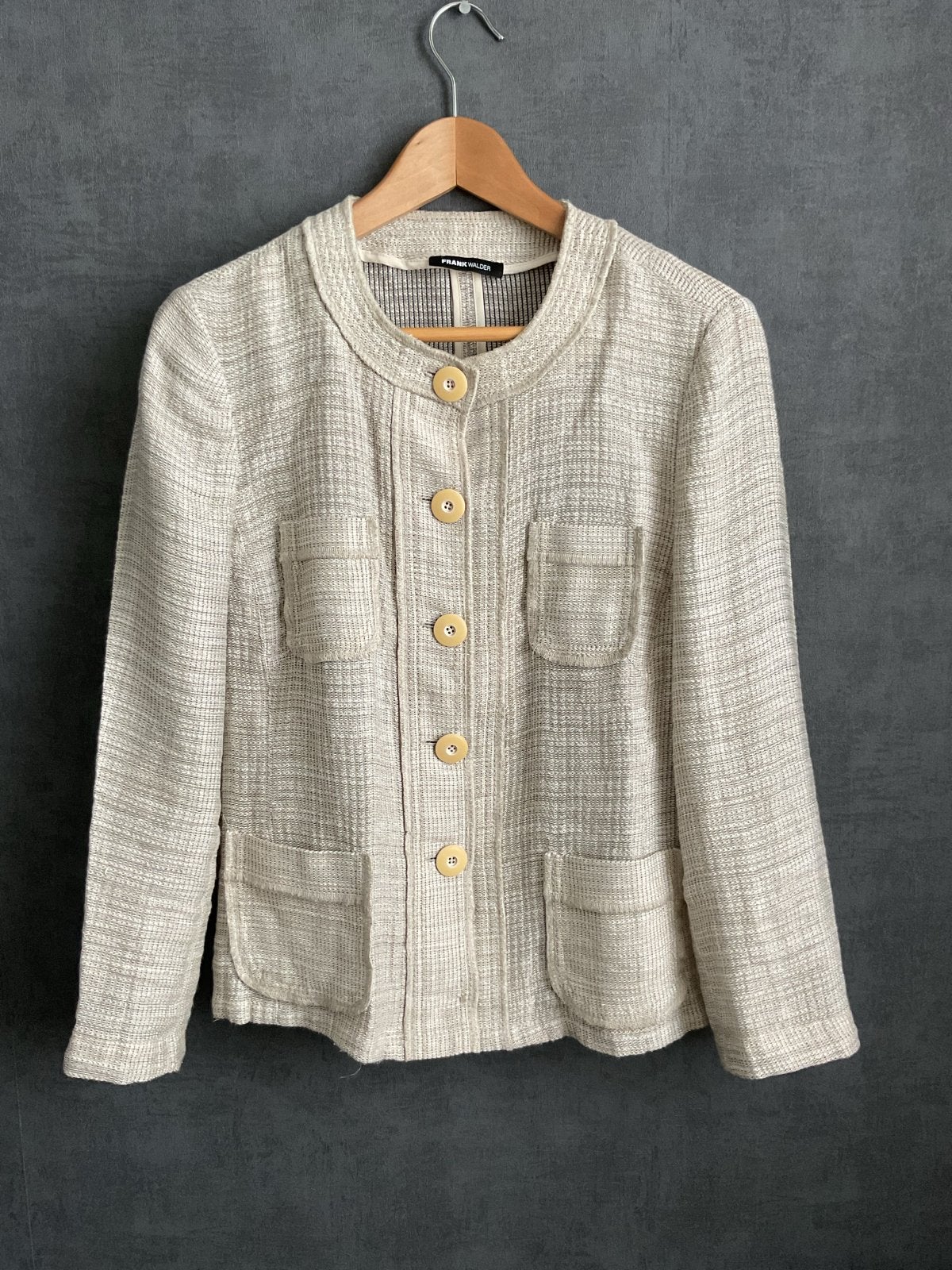 Stijlvolle Frank Walter Colbert - Maat 40, Kleding | Dames, Maat 38/40 (M), Verzenden, Beige, Jasje