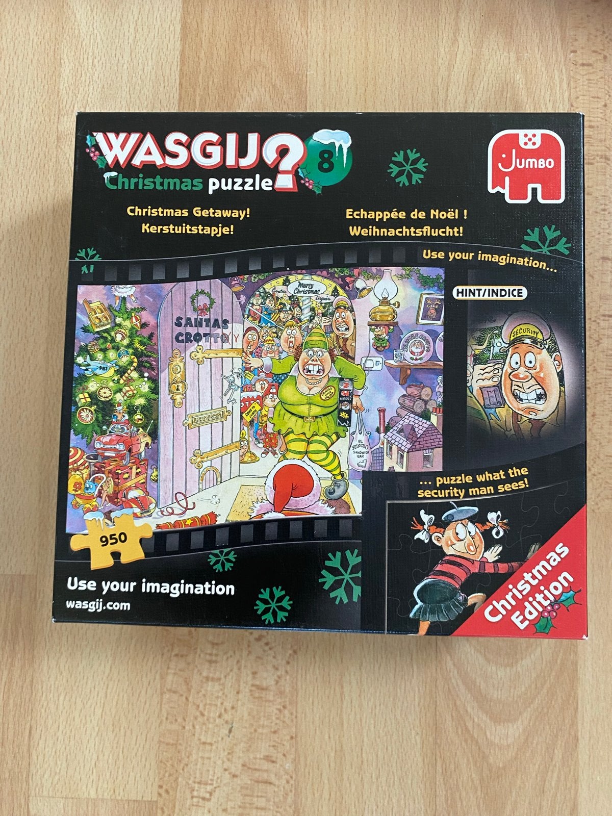 Wasgij Christmas 8: Kerstuitstapje! (950 stukjes), Hobby en Vrije tijd, Ophalen of Verzenden, 500 t/m 1500 stukjes, Gebruikt, Legpuzzel