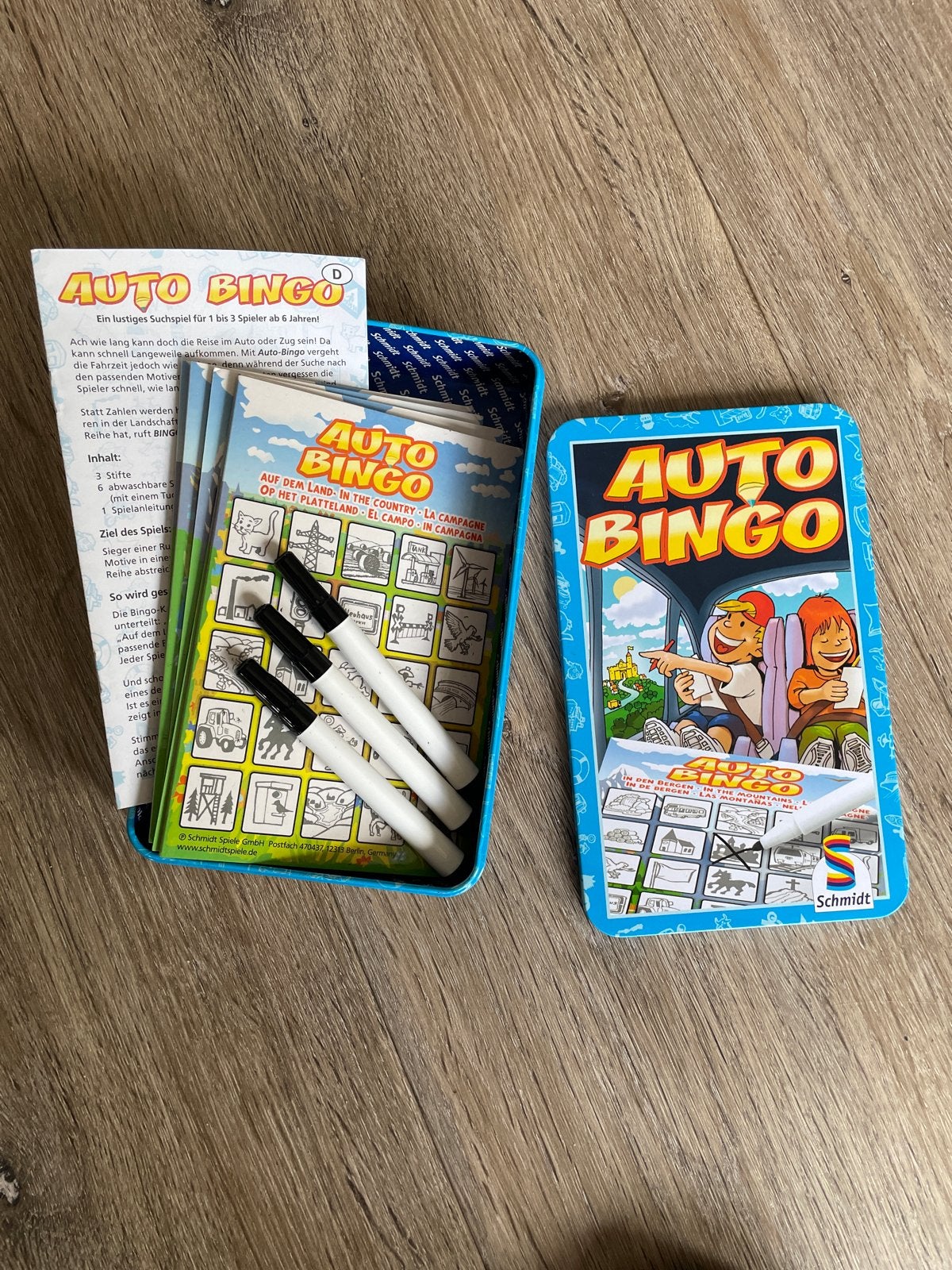 Auto Bingo Reisspel - Schmidt Spiele, Een of twee spelers, Ophalen of Verzenden, Zo goed als nieuw, Reisspel