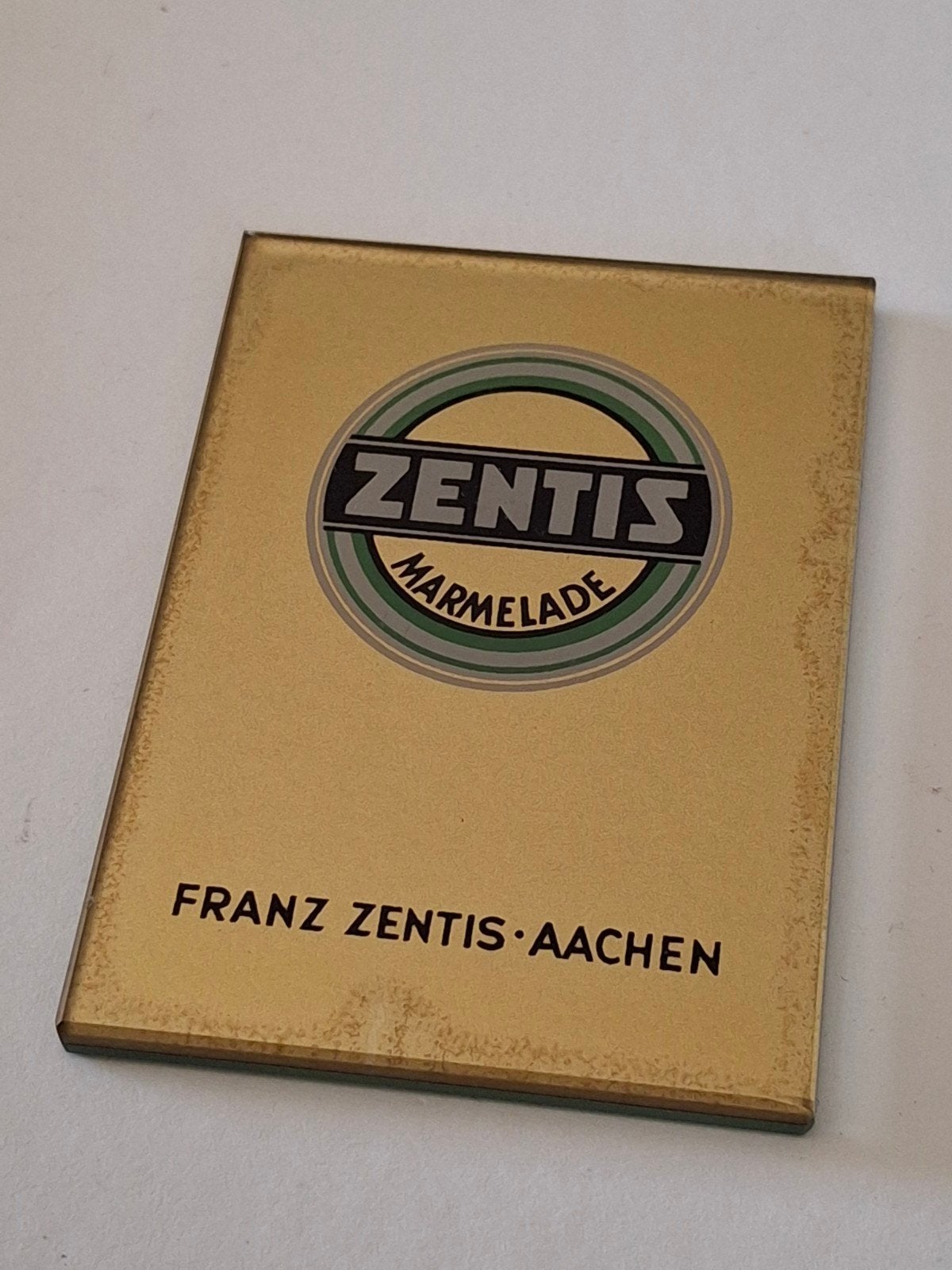 Reclame zakspiegeltje Zentis Marmelade, Ophalen of Verzenden, Zo goed als nieuw, Reclamebord