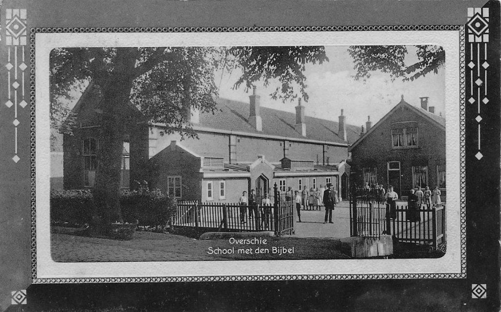 702-408-035 Overschie School Met Den Bijbel, Verzenden, Voor 1920, Zuid-Holland