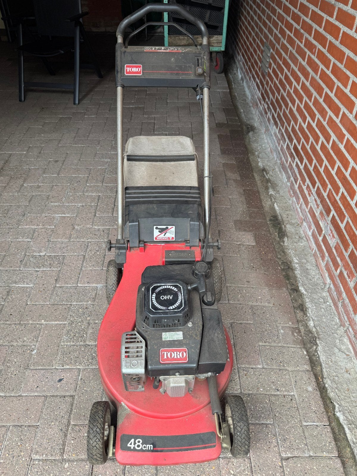 Toro grasmaaier 48cm OHV benzine, Ophalen, Cirkelmaaier, Gebruikt, Toro
