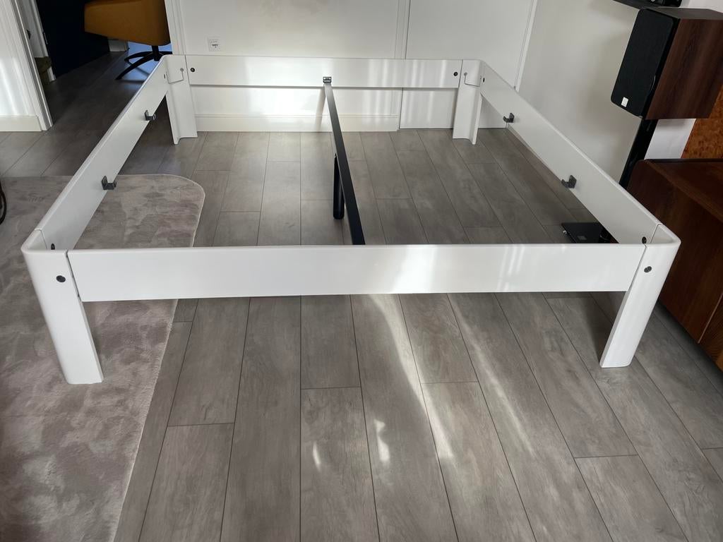 Auping Auronde bed 180x200 - Seniorenhoogte 48cm -Als nieuw!, Ophalen, Wit, Tweepersoons, Zo goed als nieuw