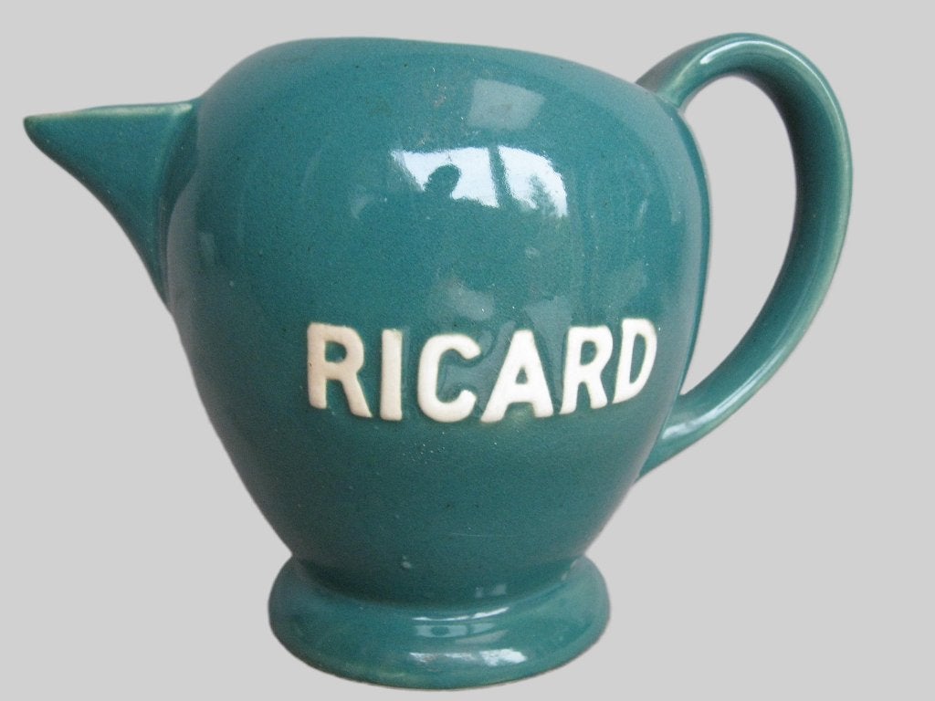 ZELDZAME vintage 1L kruik Ricard groen., Ophalen