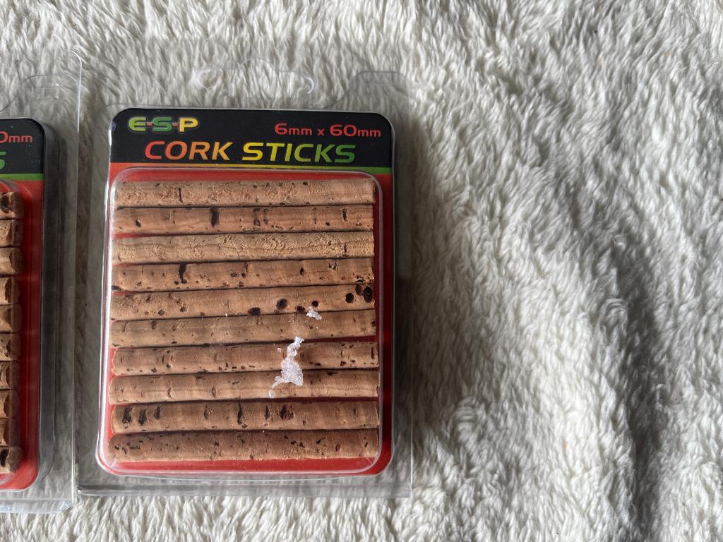adv 240 / NIEUW set 2 blisters kurkstick's 6mm, Watersport en Boten, Hengelsport | Karpervissen, Ophalen of Verzenden, Overige typen