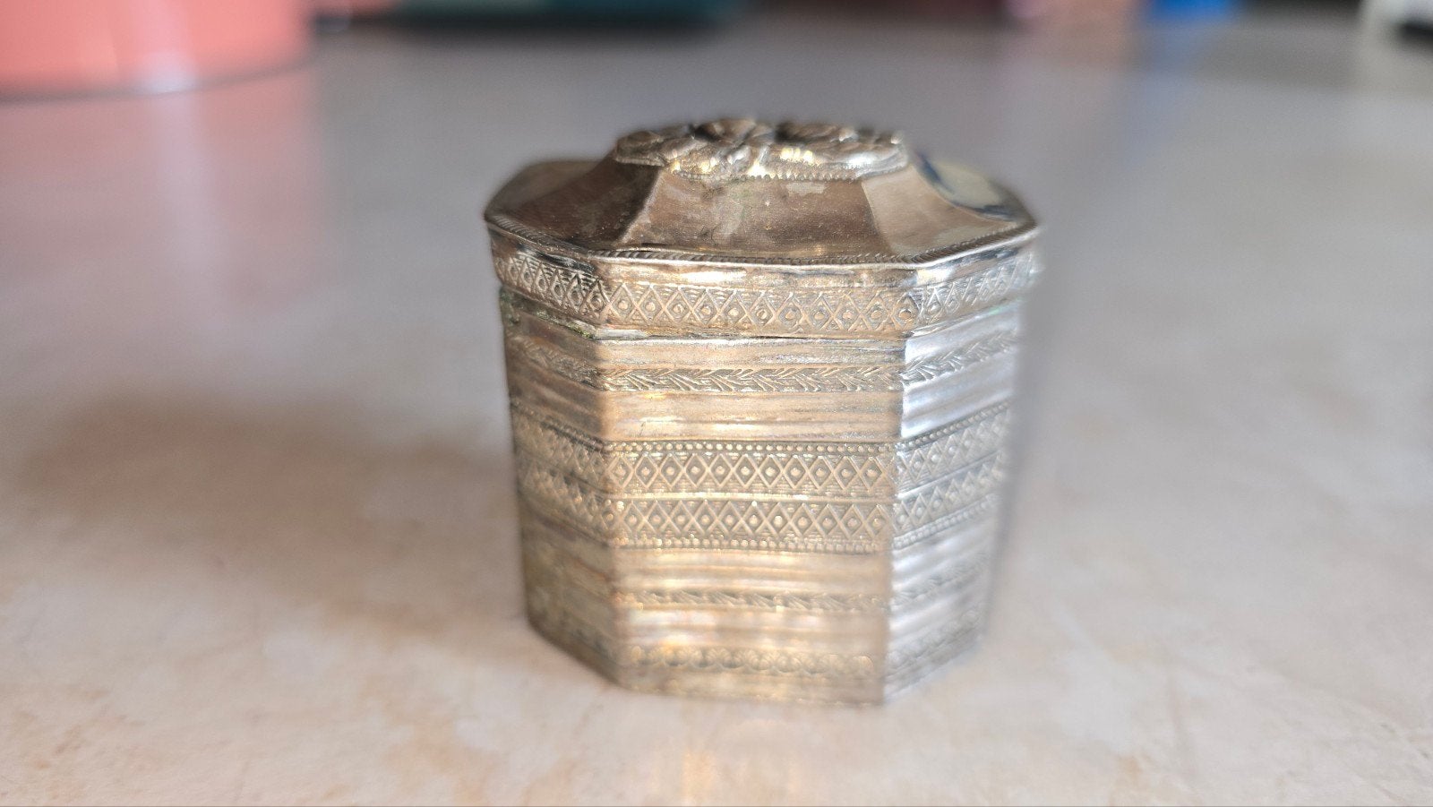 Zilveren doosje uit 1861, Antiek en Kunst, Verzenden, Zilver