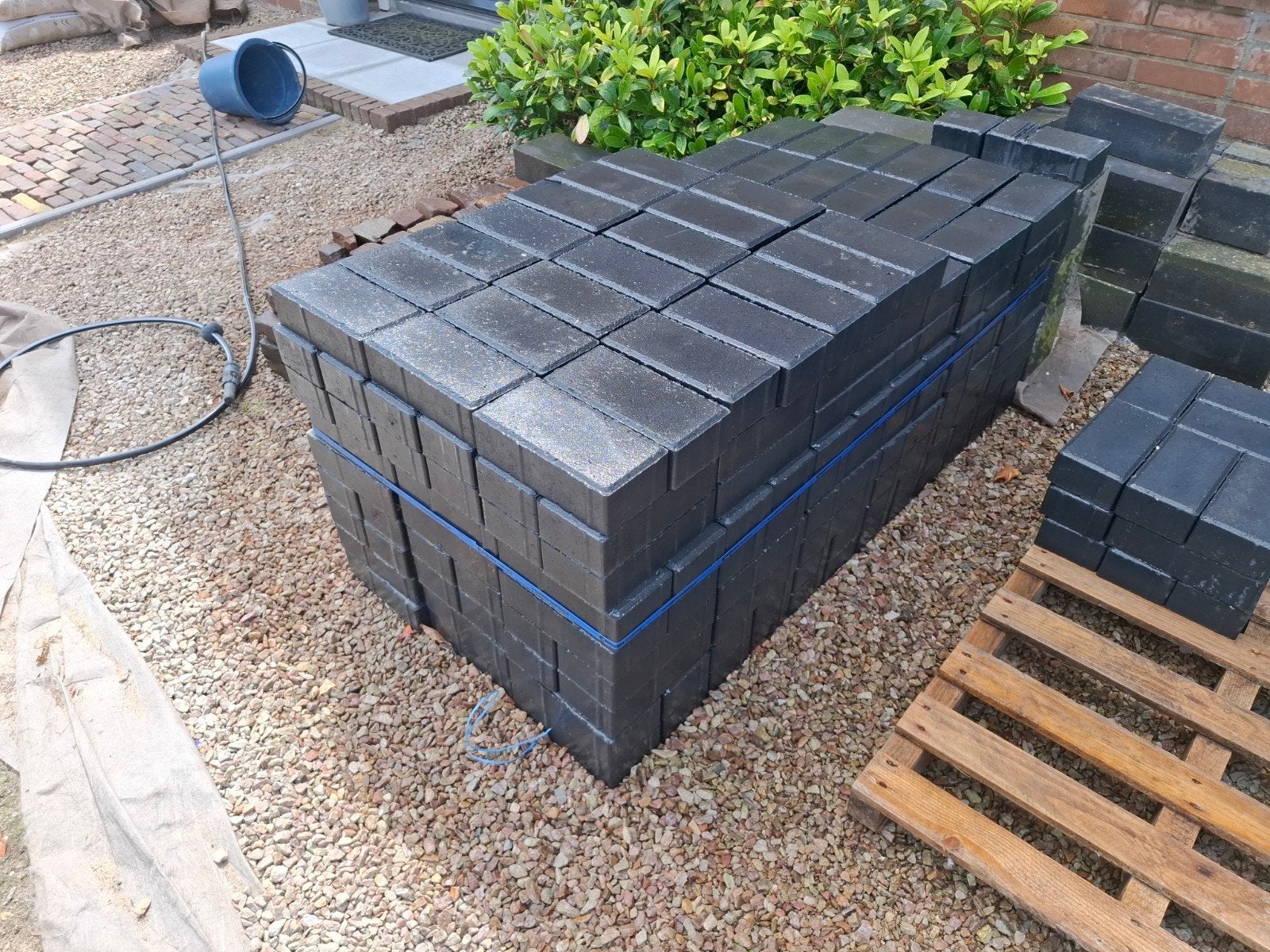 Klinkers antraciet bkk 6cm dik +- 5m2, Ophalen, Nieuw, Beton, Klinkers