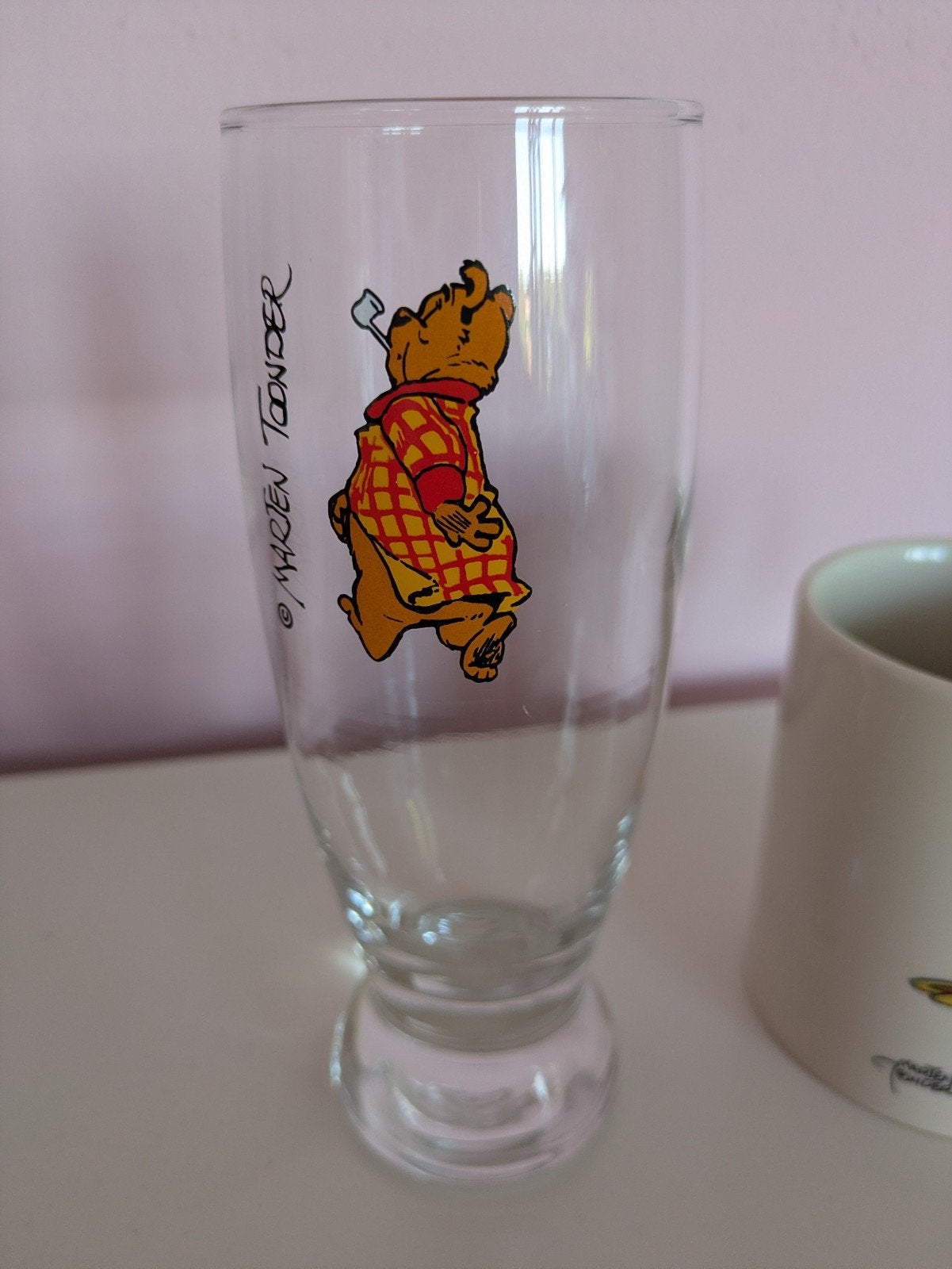Olivier B Bommel bierglas, mok en kaart., Verzamelen, Stripfiguren, Ophalen of Verzenden, Olivier B, Bommel en Tom Poes, Zo goed als nieuw