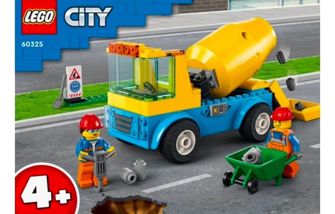 LEGO City 60325 Betonmixer met handleiding, Ophalen of Verzenden, Gebruikt, Overige merken