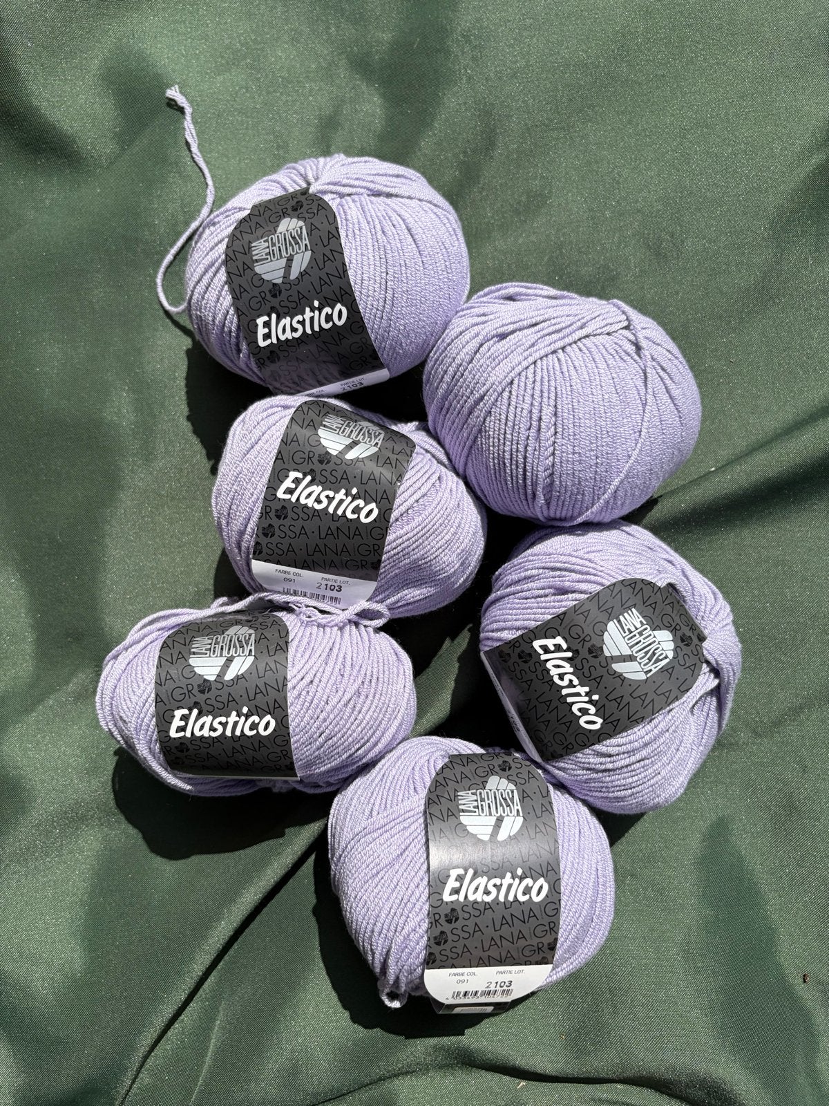 6 bollen Lana Grossa Elastico garen - Lila (kleur 091), Ophalen of Verzenden, Nieuw, Breien of Haken, Wol of Garen
