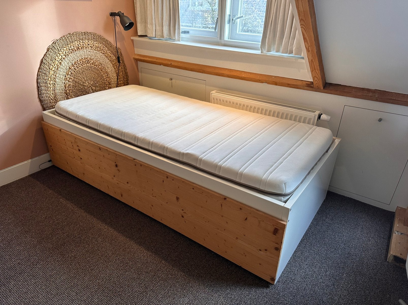 Eenpersoonsbed met uitschuifbaar extra bed of opbergruimte, 85 tot 100 cm, Gebruikt, 160 tot 180 cm, Ophalen