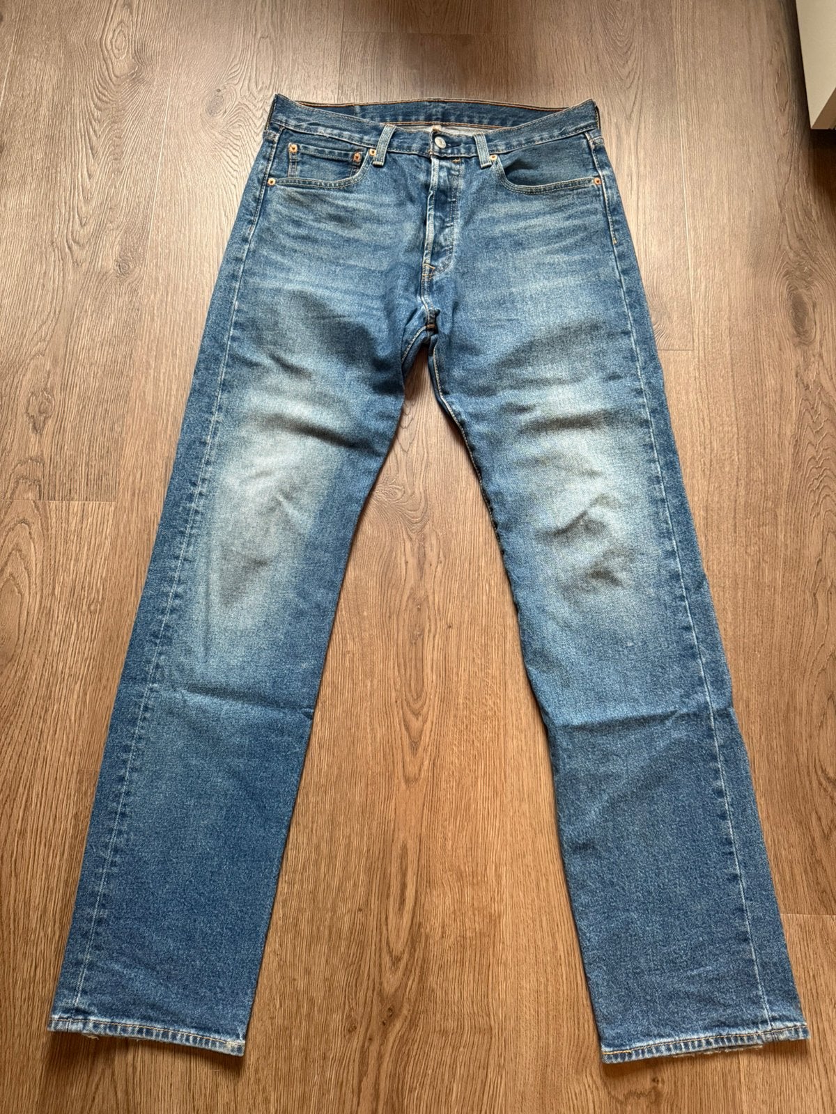 Levi’s 501 jeans, Ophalen of Verzenden, Zo goed als nieuw, Blauw, W32 (confectie 46) of kleiner