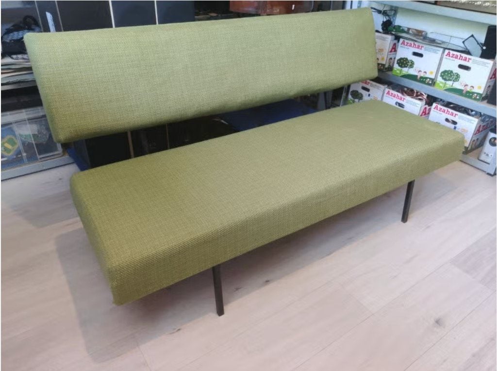 Martin Visser bank, vintage, jaren 70, Huis en Inrichting, Banken | Bankstellen, Ophalen, Gebruikt, 150 tot 200 cm, Tweepersoons