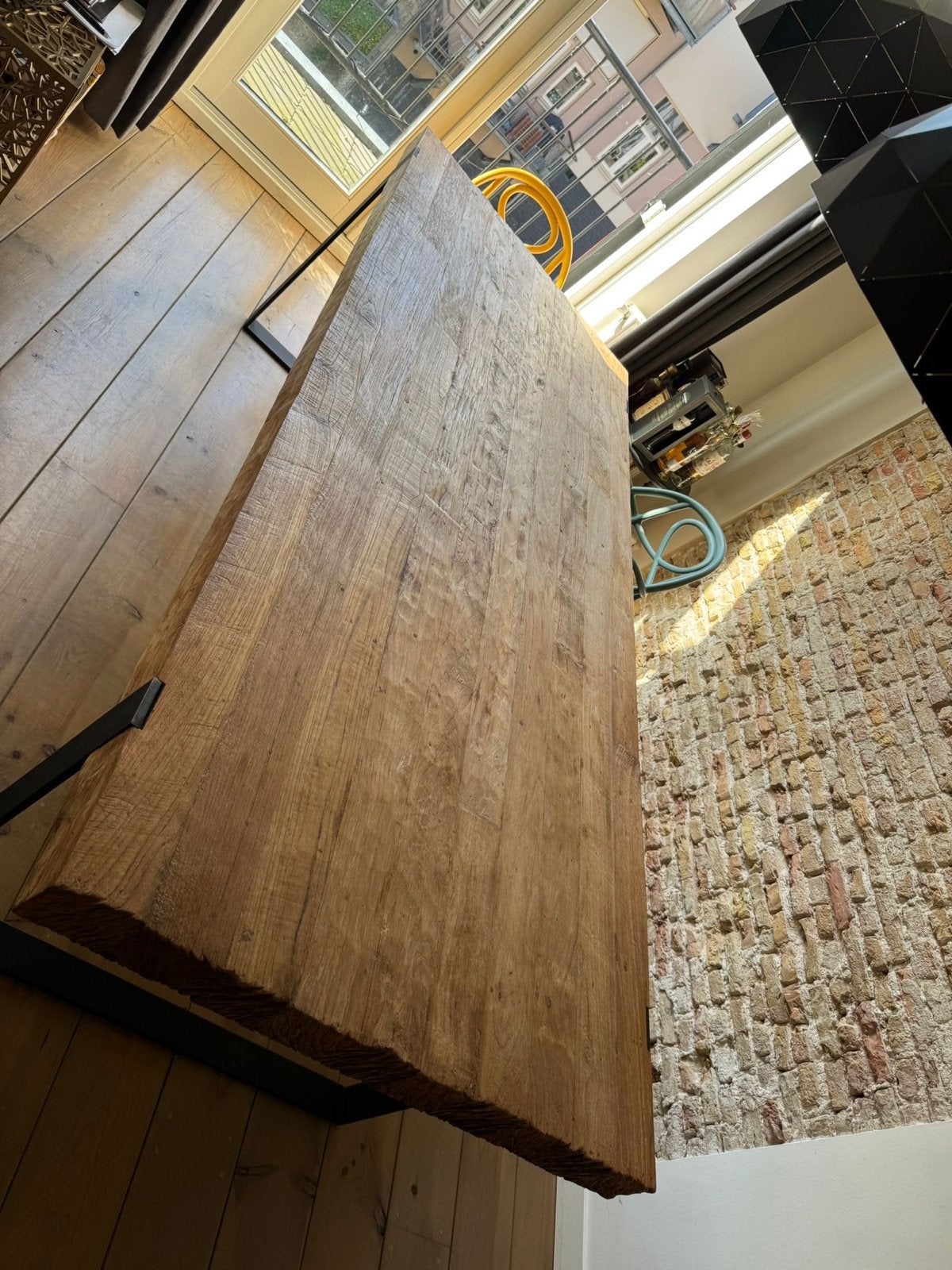 Prachtige Rubiste industriële eettafel “Ferro”, Huis en Inrichting, Tafels | Eettafels, 200 cm of meer, Zo goed als nieuw, Rechthoekig