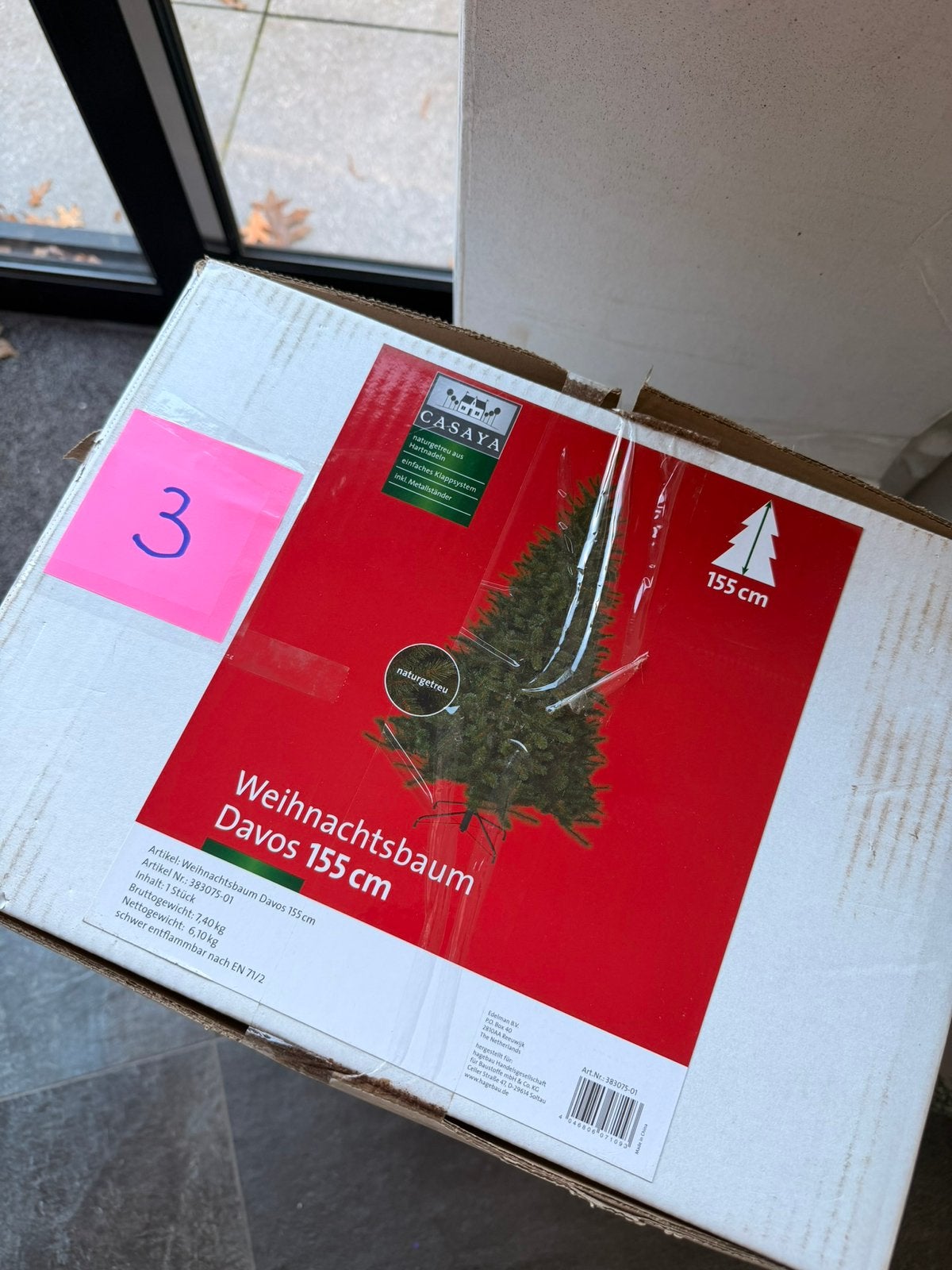 Nieuwe kunst kerstboom Casaya Davos 155cm, Ophalen of Verzenden, Nieuw