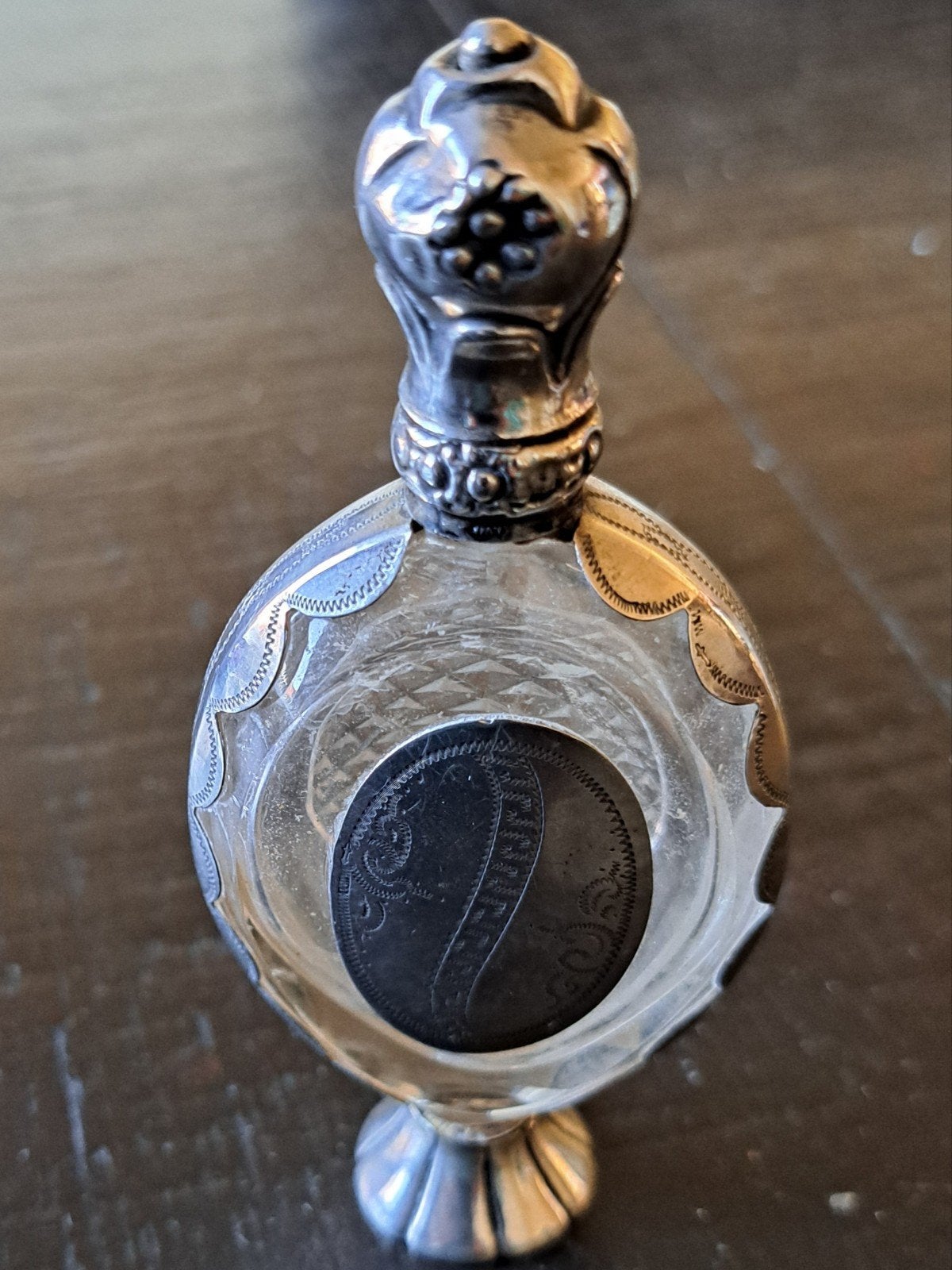 parfumflesje zilveren accenten, Verzenden, Zilver