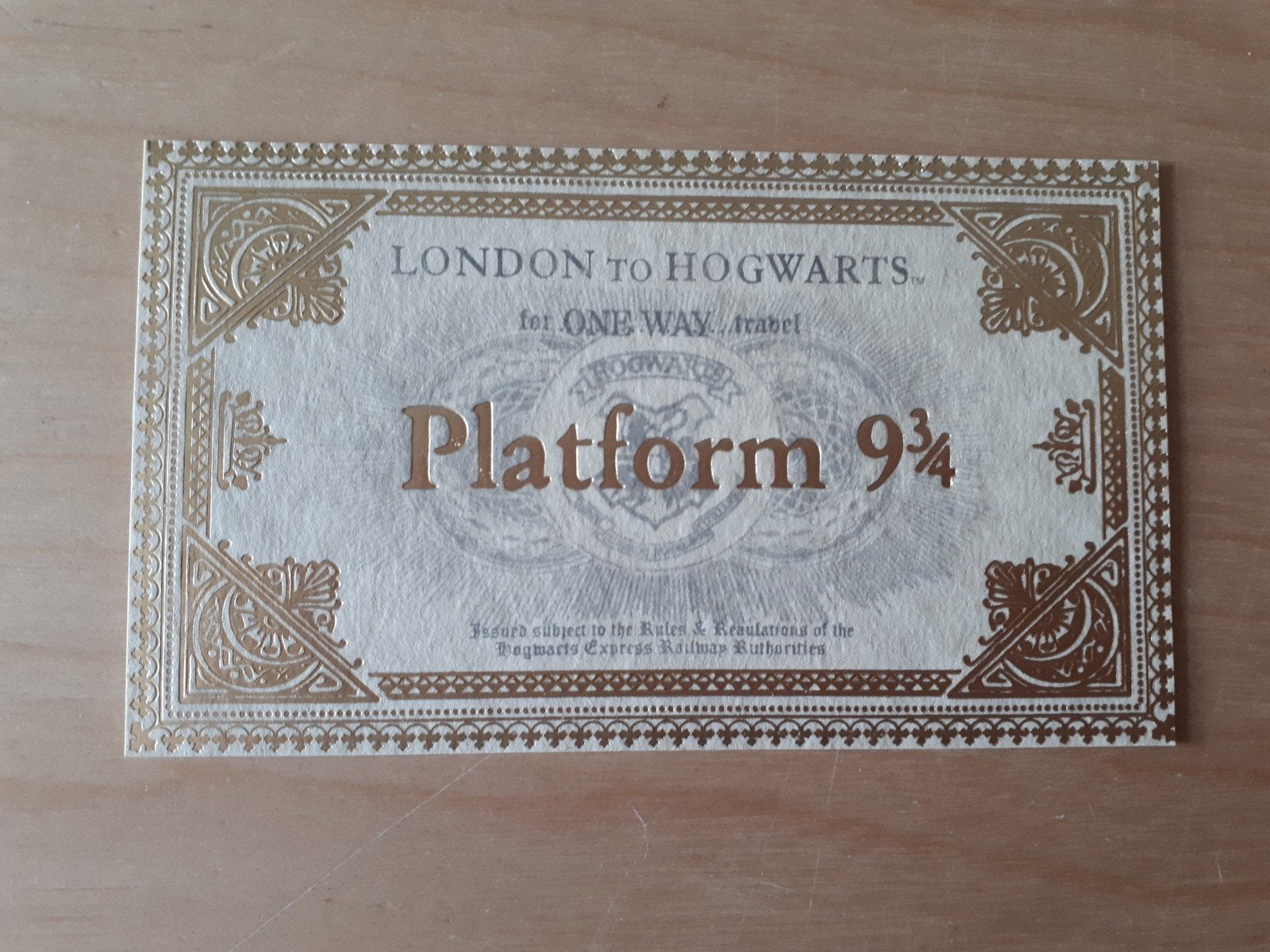 treinticket 9¾ Harry Potter, Ophalen of Verzenden, Nieuw