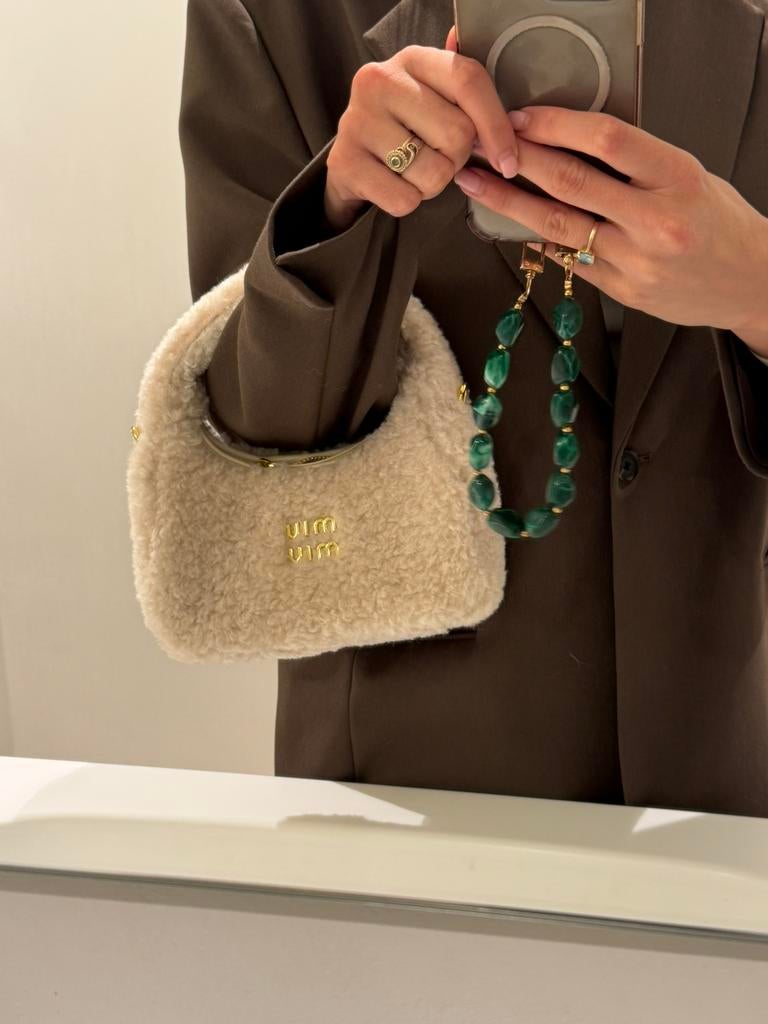 Miu Miu teddy mini bag, Ophalen of Verzenden, Nieuw, Bruin, Schoudertasje
