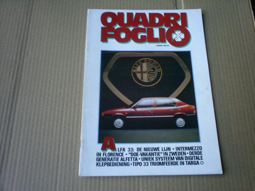 Alfa Quadrifoglio o.a. 33 / Alfetta, Verzenden, Zo goed als nieuw, Alfa Romeo