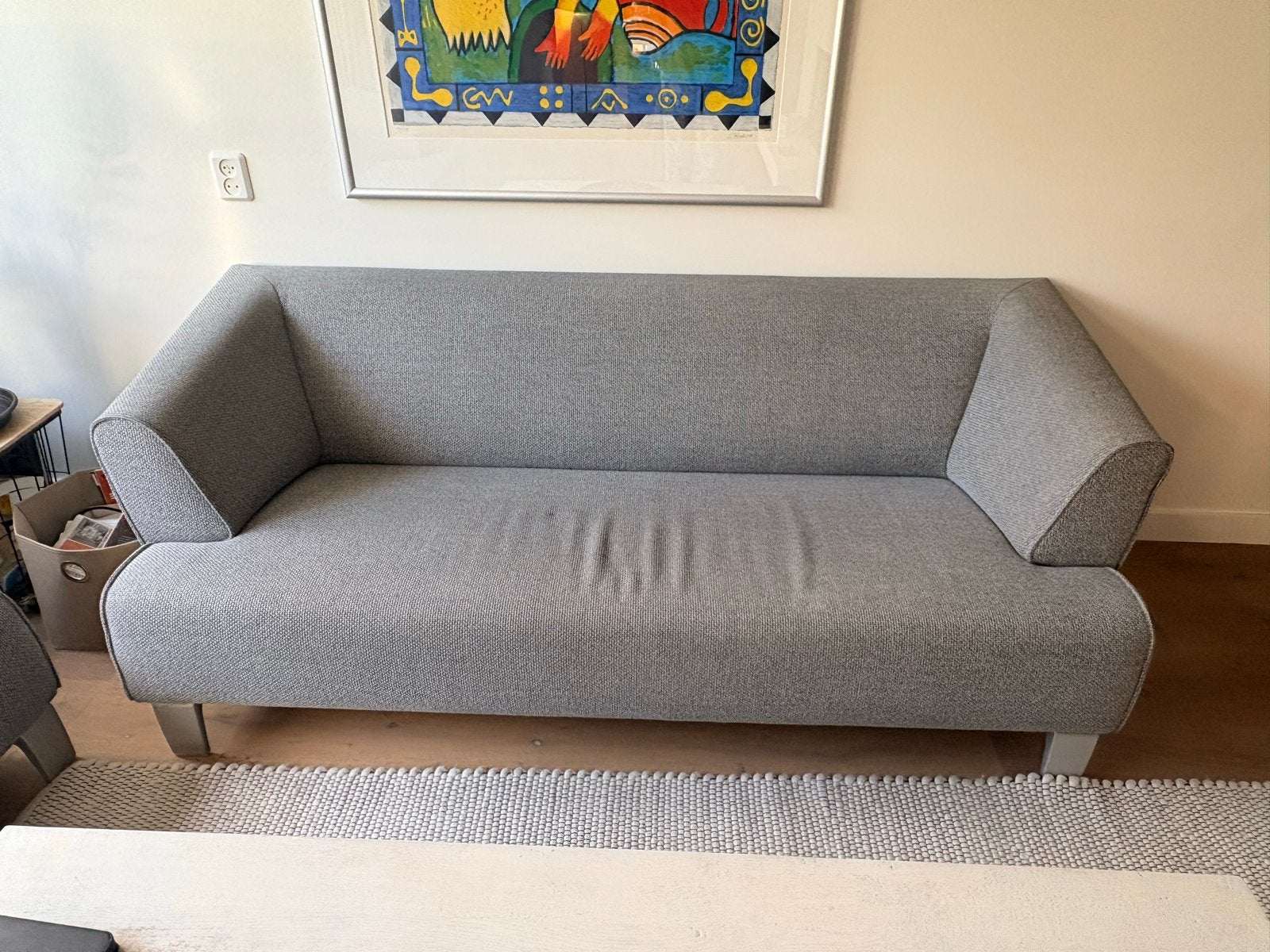 Rolf Benz Design Bank 2,5 zits - Lichtgrijs - Topstaat!, Ophalen, 150 tot 200 cm, Driepersoons, 75 tot 100 cm