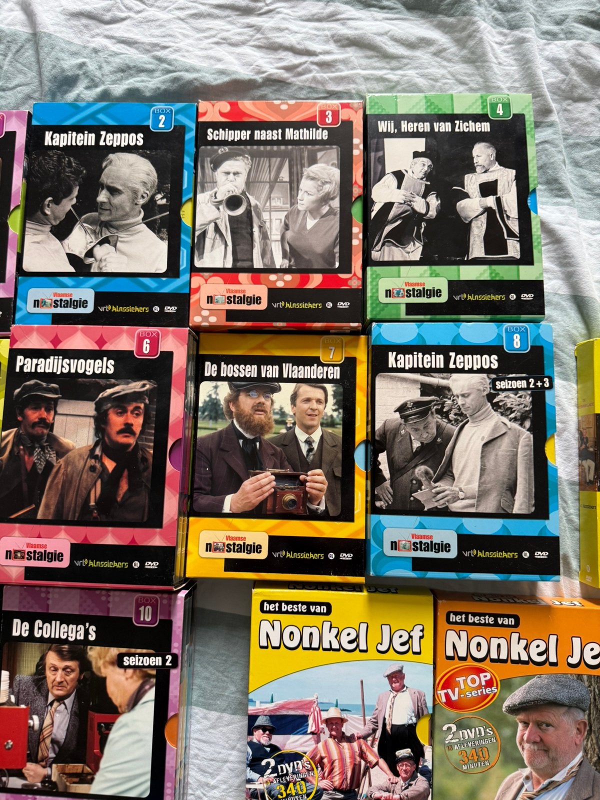 Vlaamse nostalgie DVD boxen - De Collega's, Kapitein Zeppos, Cd's en Dvd's, Verzenden, Gebruikt