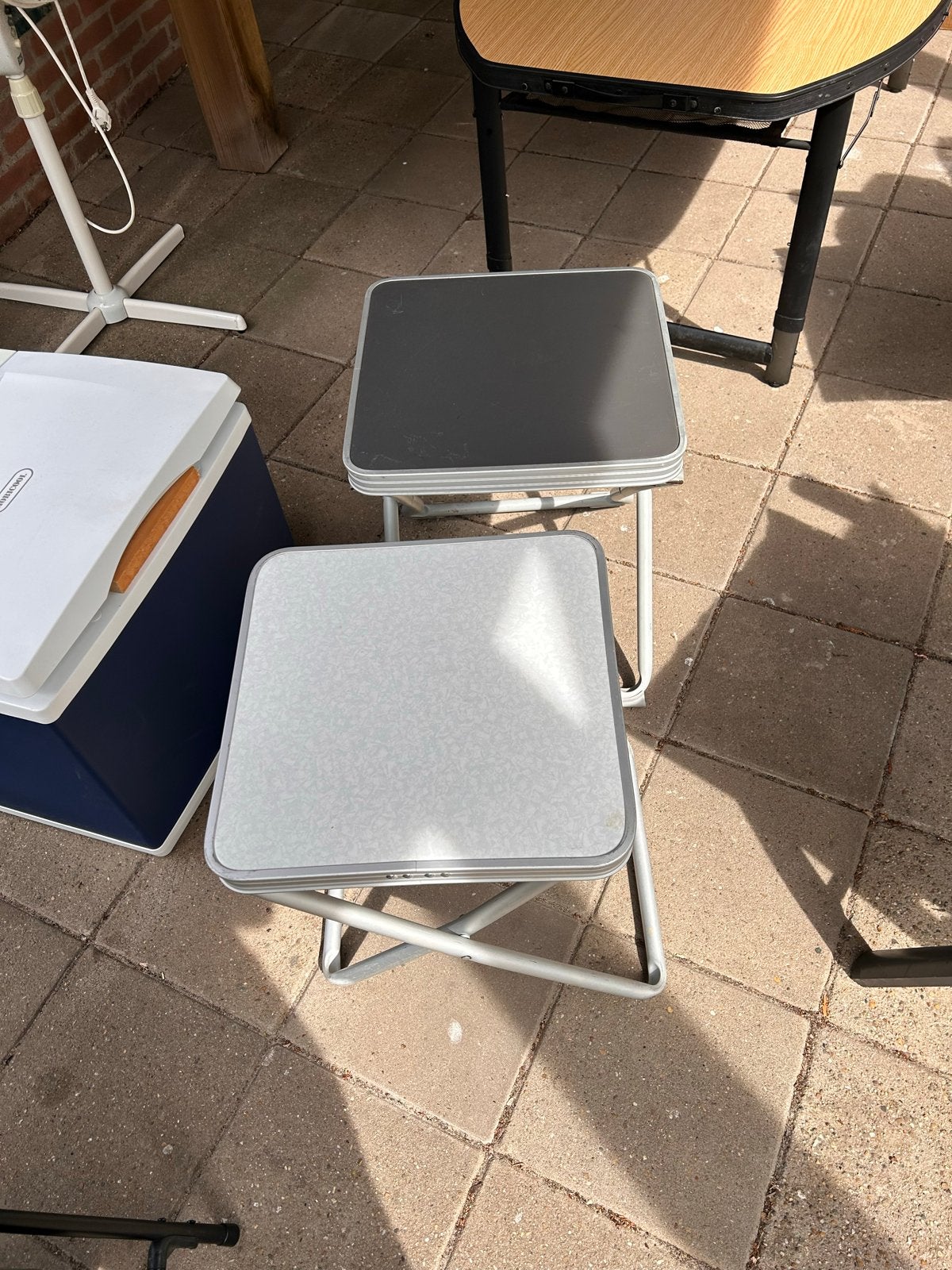 Set van 2 campingtafeltjes/krukjes, Ophalen, Gebruikt, Campingtafel