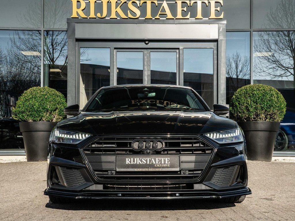 Audi A7 50 TFSI E Quattro S-LINE|MAXTON|B&O|MATRIX|21''|360, Auto's, Audi, Gebruikt, 4 cilinders, Zwart, Bedrijf