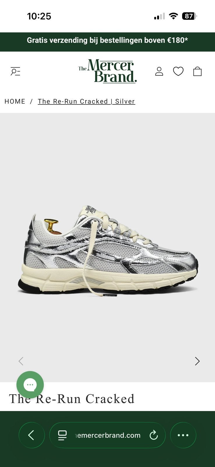 Gezocht! Mercer amsterdam cracked silver 42, Kleding | Dames, Schoenen, Ophalen, Overige kleuren, Sneakers of Gympen, Zo goed als nieuw