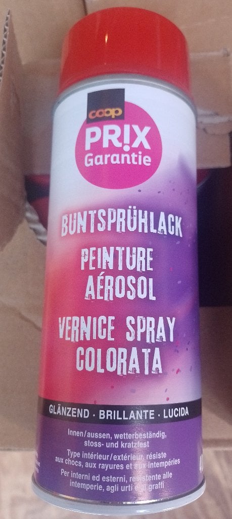 Spuitbussen 400 ml glanzend vuurrood ral 3000.  OP=OP!!!, Ophalen of Verzenden