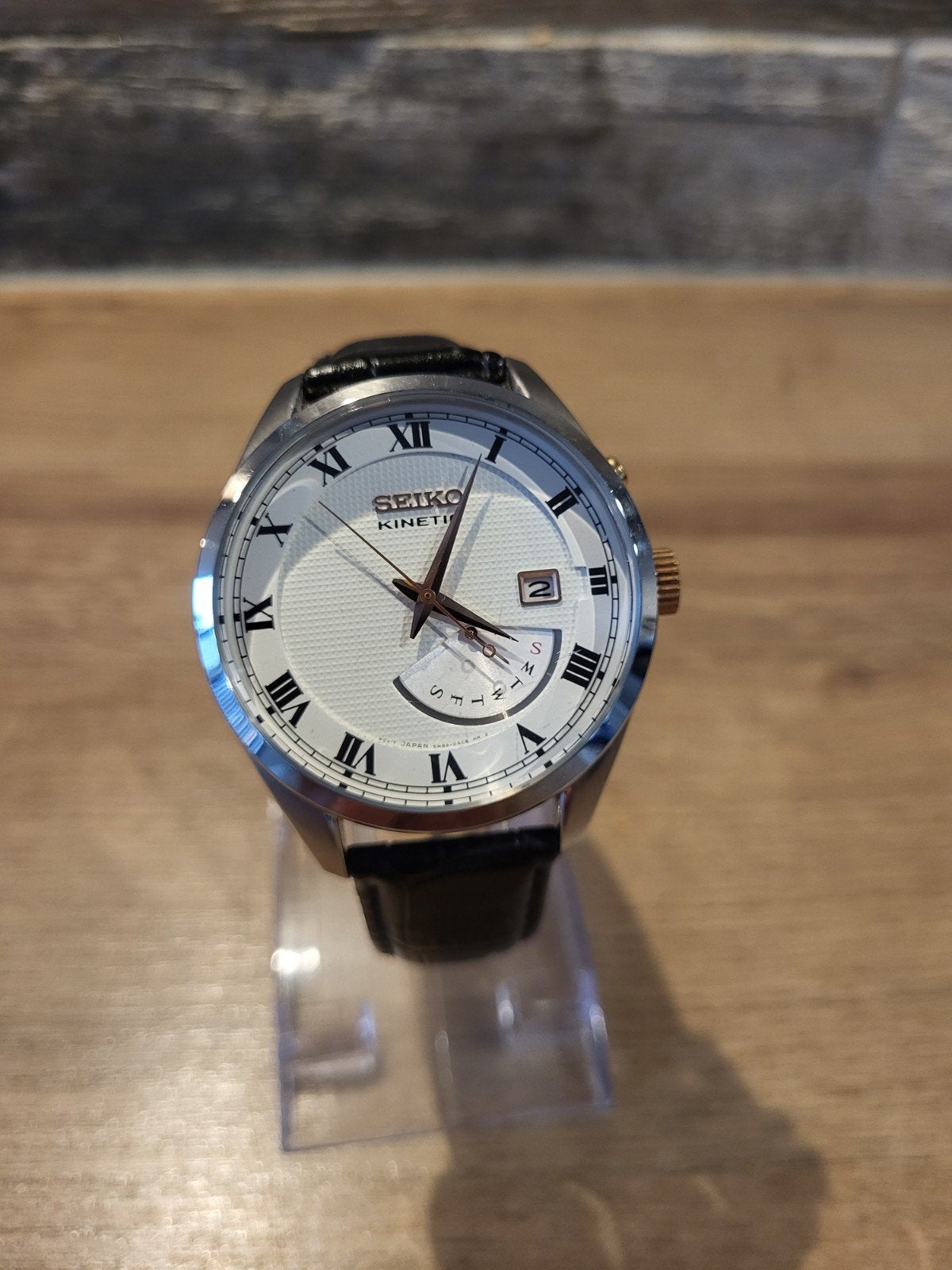 Seiko Kinetic SKA721P1, Sieraden, Tassen en Uiterlijk, Horloges | Heren, Seiko, Staal, Polshorloge, Ophalen of Verzenden