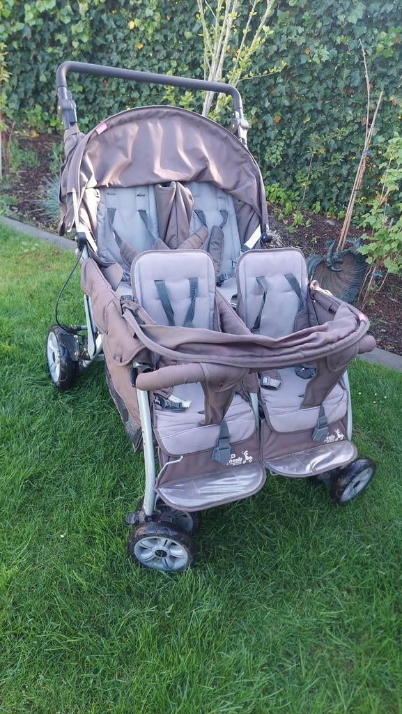Vierling kinderwagen, Ophalen, Gebruikt, Regenhoes