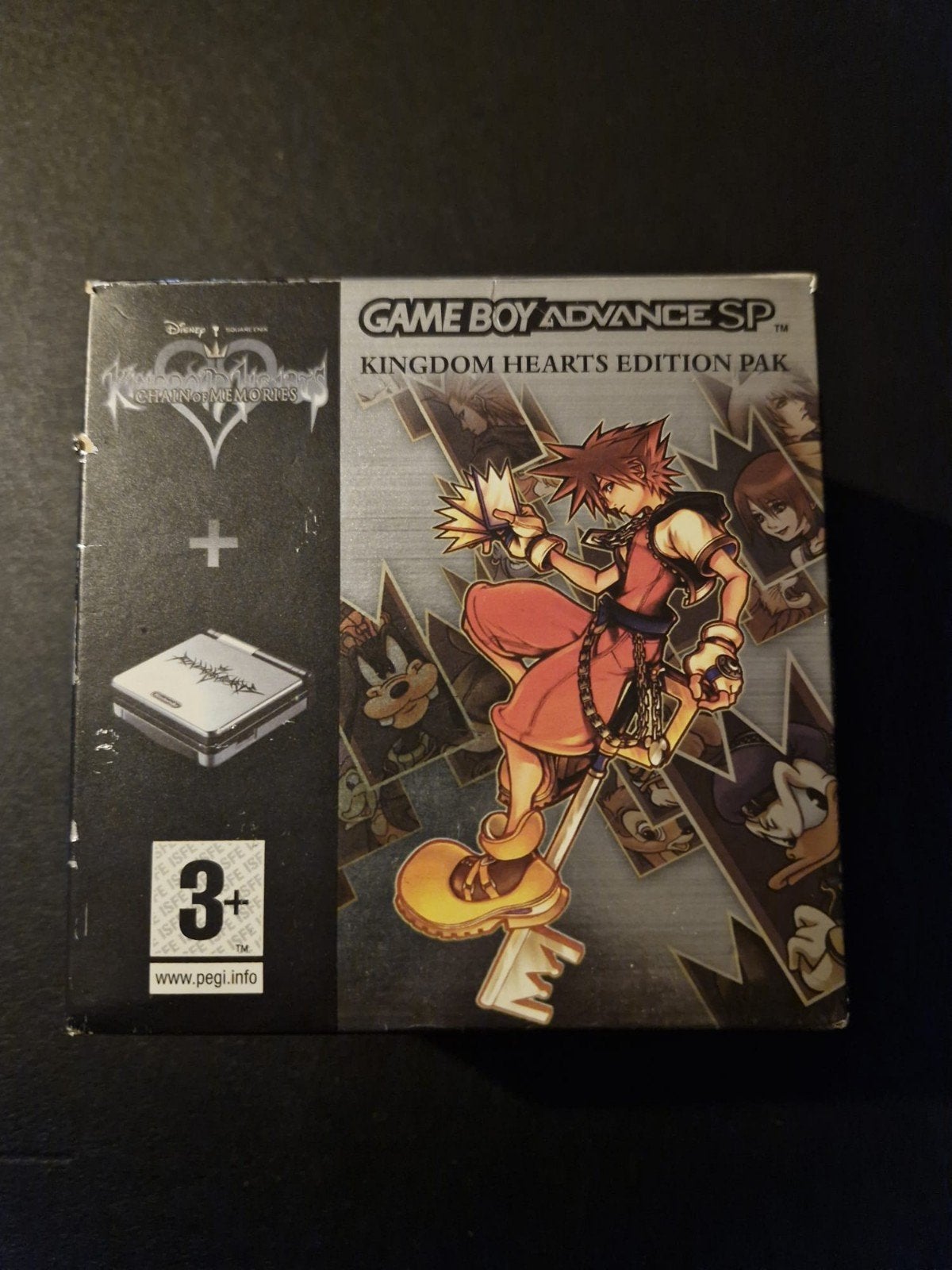 Game Boy Advance SP Kingdom Hearts Edition CIB PAL, 1 speler, Zo goed als nieuw, Vanaf 3 jaar, Gekoppelde computers