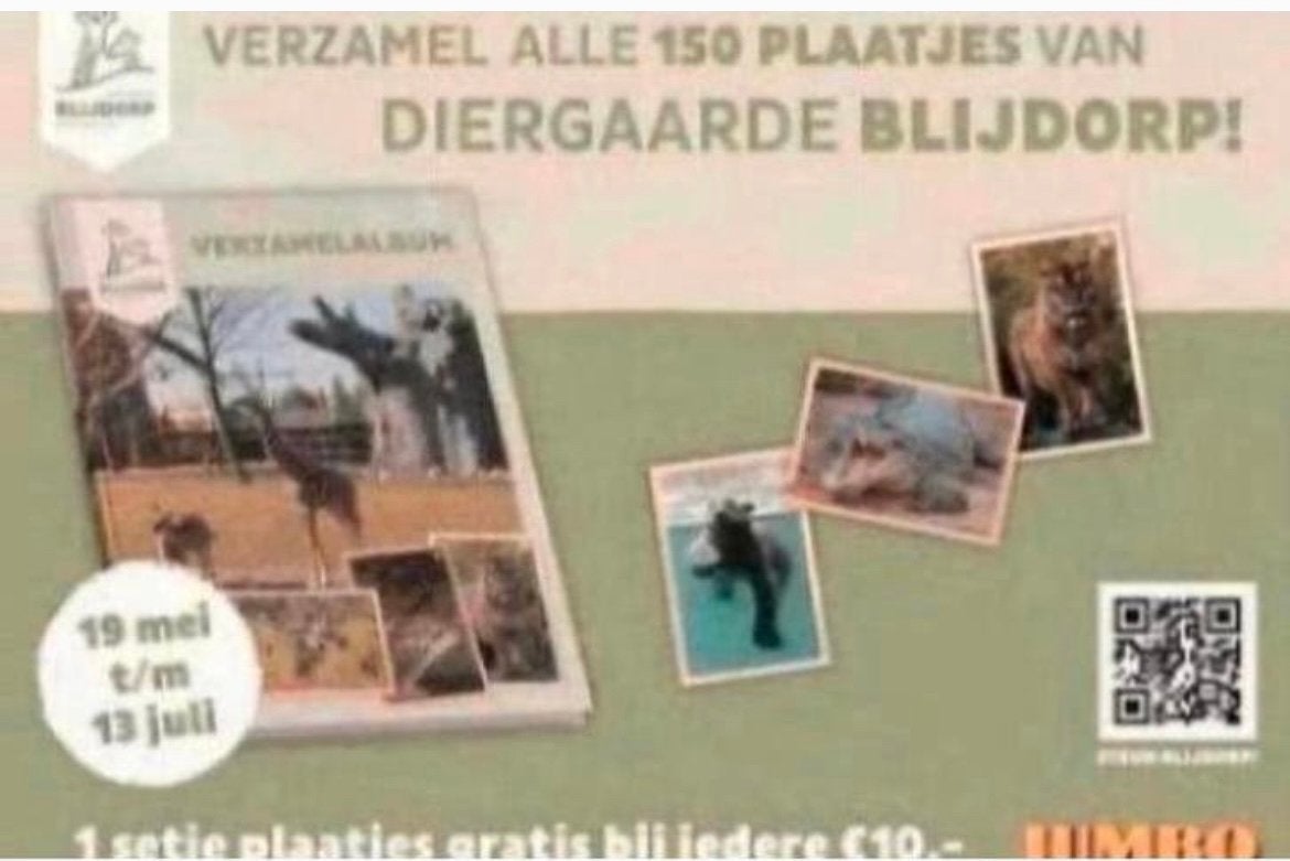 Jumbo - Blijdorp boek plaatjes / stickers, Jumbo, Ophalen of Verzenden