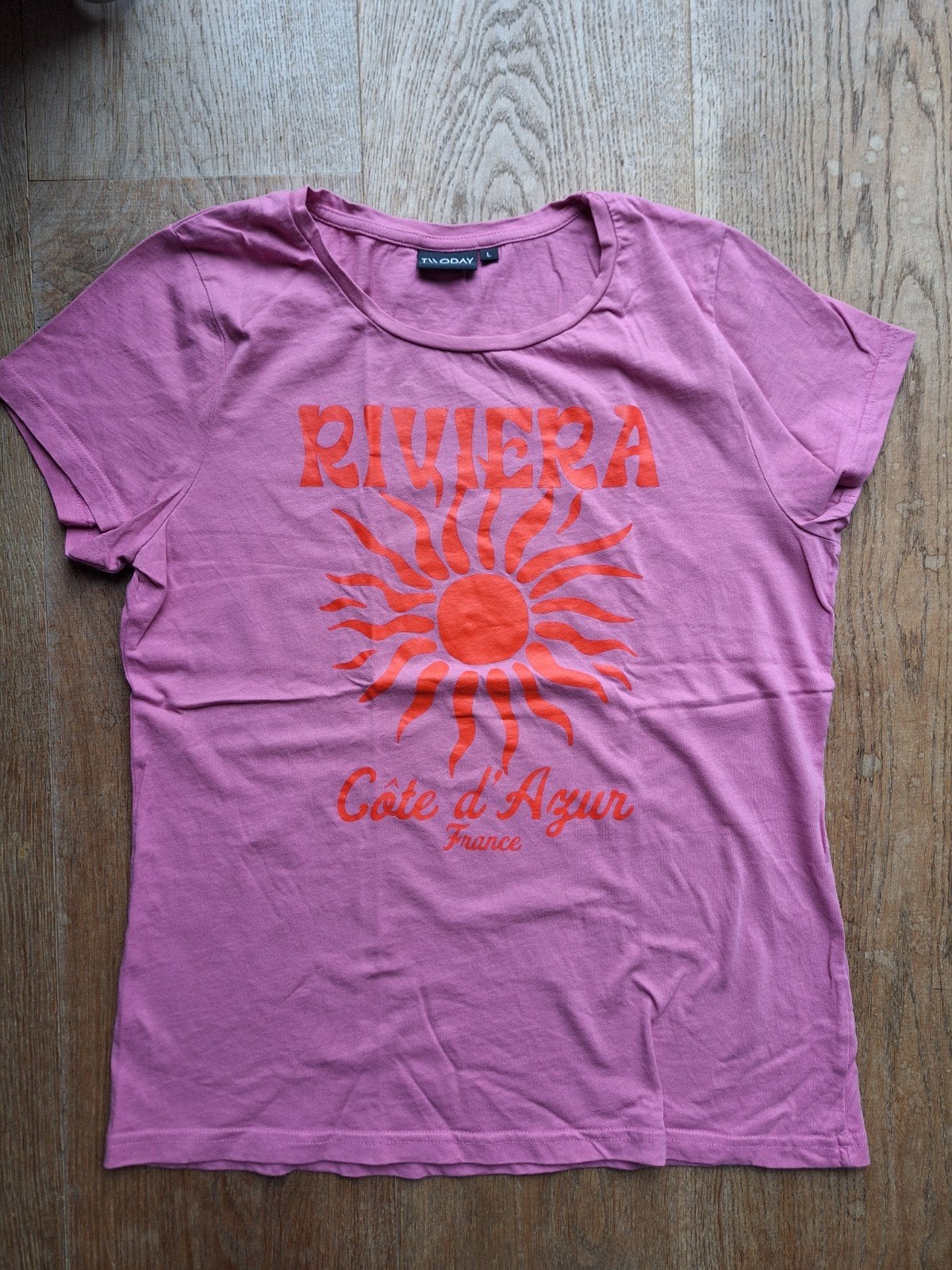 Vrolijk shirtje met print maat L, Kleding | Dames, Twoday, Paars, Maat 42/44 (L), Ophalen of Verzenden