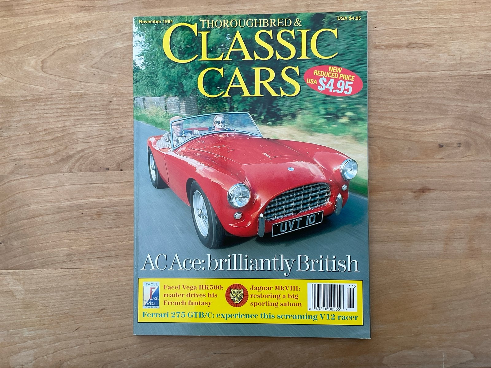 Thoroughbred & Classic Cars Magazine - Nov.1994 Facel Vega, Ophalen of Verzenden, Gelezen