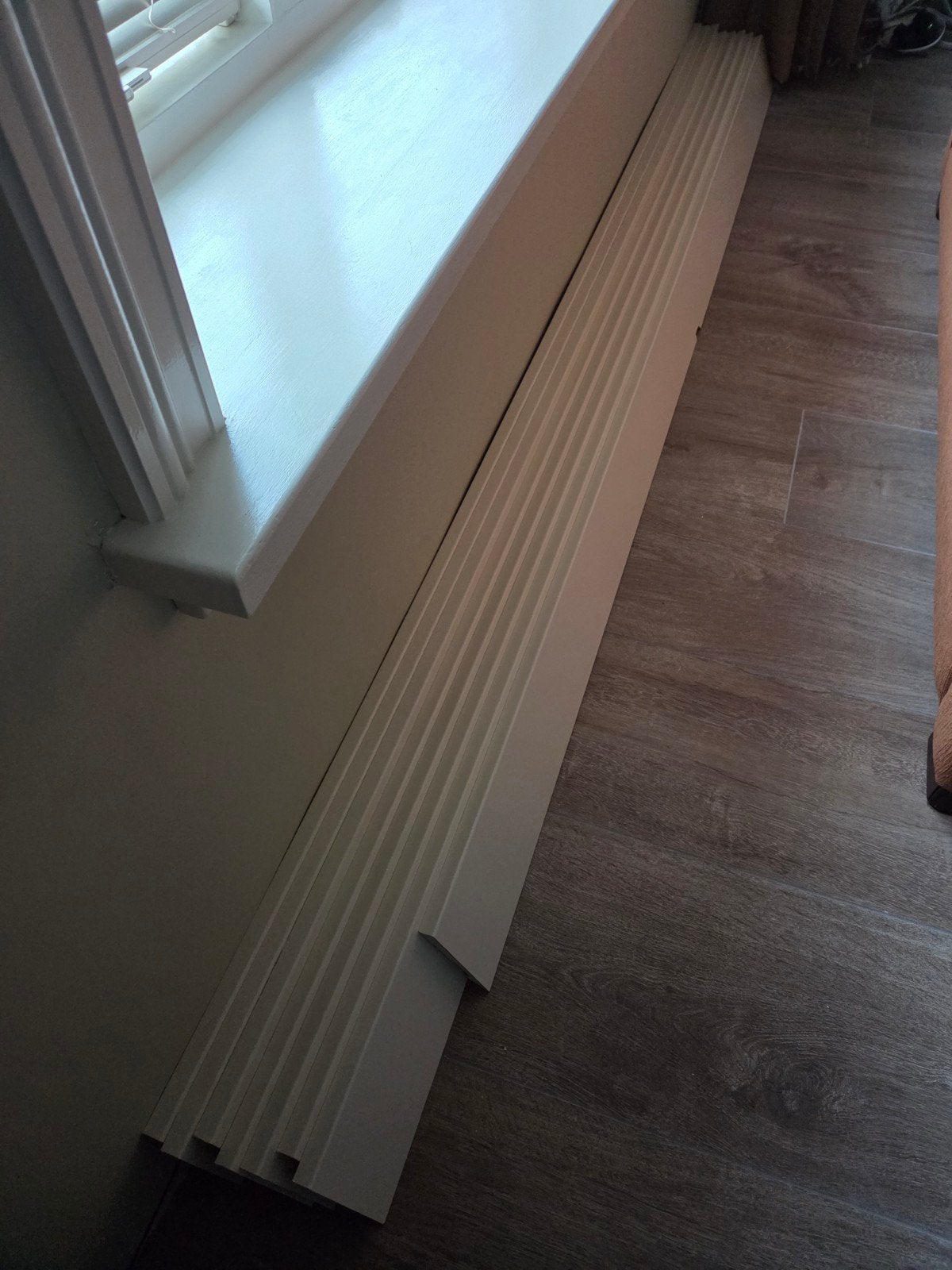 MDF vloerplint Clipplint 120mm RAL9001  + clips, Ophalen, Zo goed als nieuw, Mdf, 200 tot 250 cm