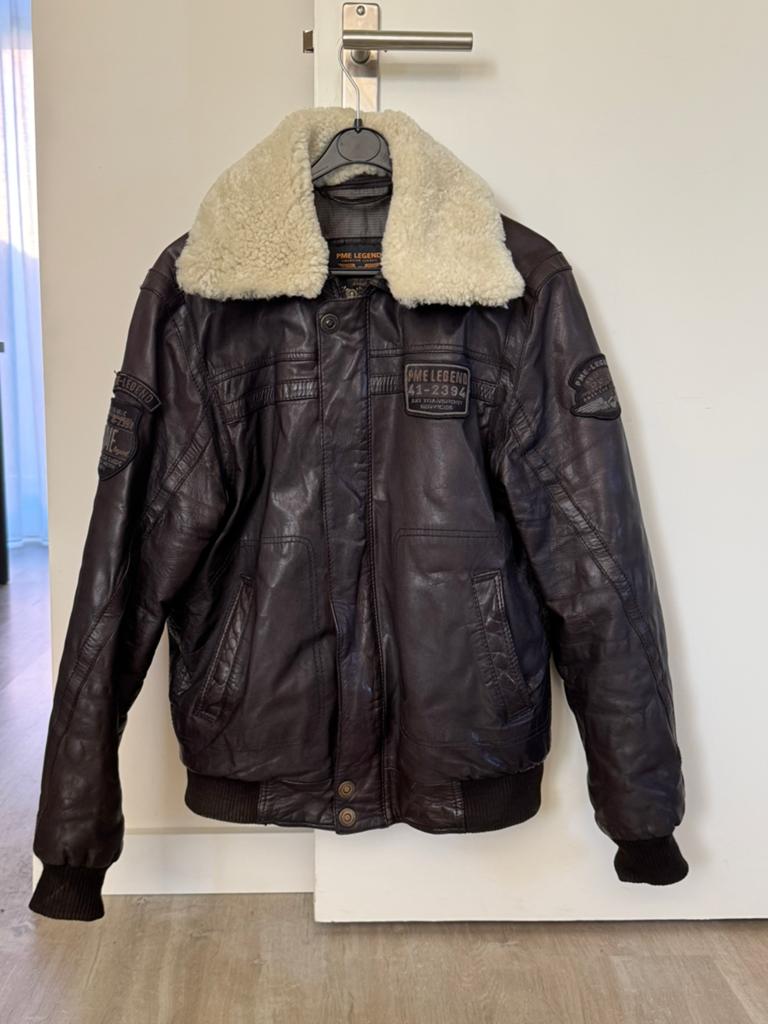 PME legend donkerbruine pilotenjas, Ophalen of Verzenden, Gedragen, Bruin