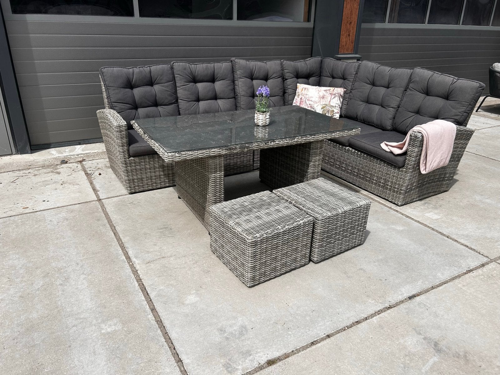 Mooie Garden Impressions dining loungeset met gratis tafel, Tuin en Terras, Tuinsets en Loungesets, Ophalen, ., Bank, Meer dan 8 zitplaatsen