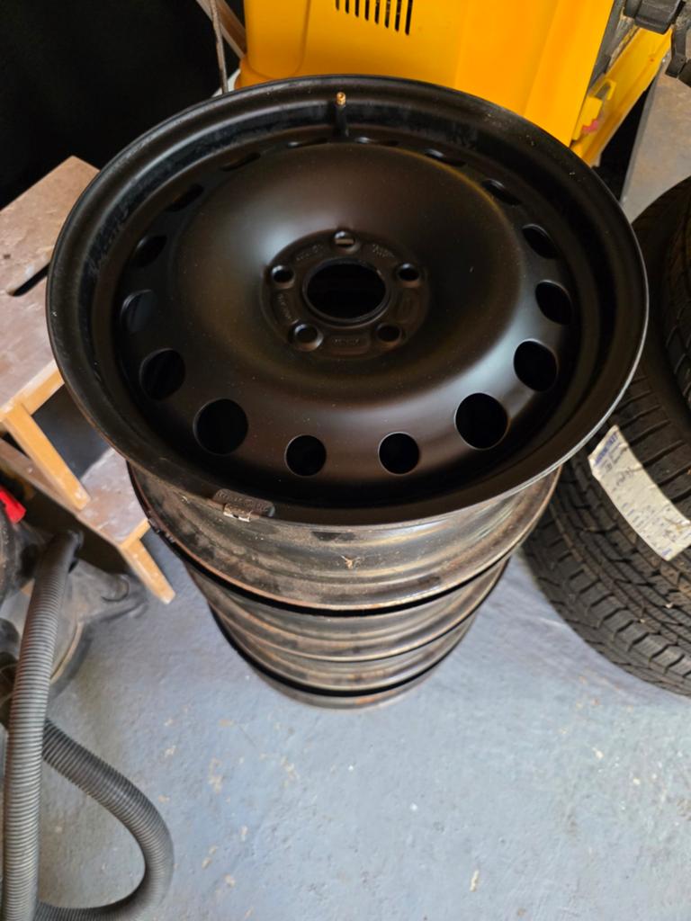 Winterbanden set met stalen velgen Continental 16 inch, Ophalen, Gebruikt, 16 inch, Banden en Velgen