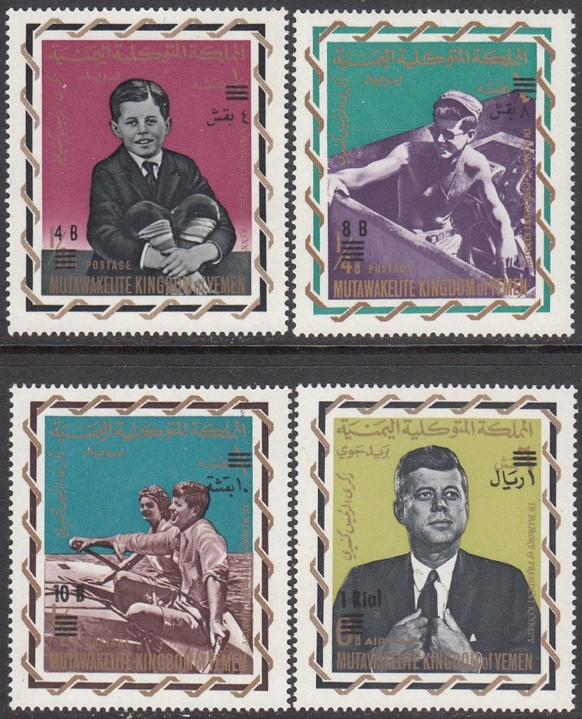 John F. Kennedy Jemen (Koninkrijk) Michel 207/210 postfris, Ophalen of Verzenden, Postfris, Overige thema's