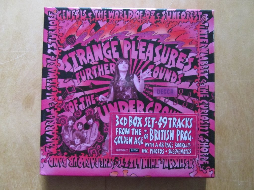 3CD Strange pleasures Further sounds of Decca underground, Cd's en Dvd's, Inclusief boekje, Boxset, Ophalen of Verzenden, Zo goed als nieuw