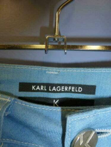 Karl Lagerfeld licht blauwe flared jeans (erg wijd) 27 27630, Karl Lagerfeld, Karl Lagerfeld, Blauw, .