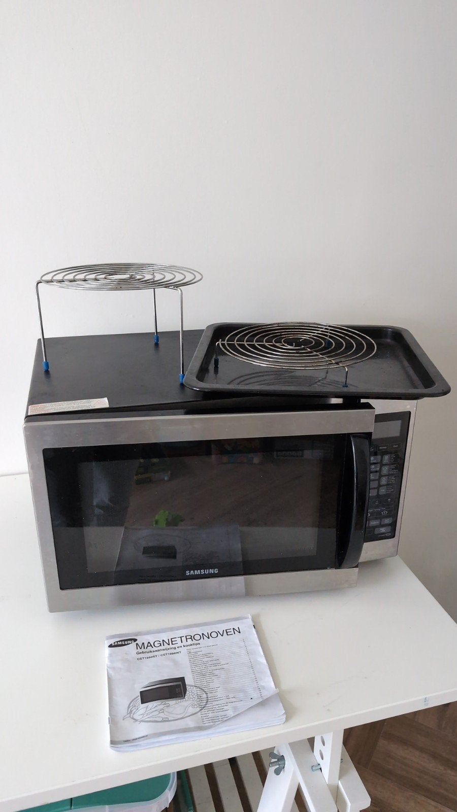 Samsung combi oven Magnetron CST1660ST, Ophalen, Combimagnetron, Zo goed als nieuw, Draaiplateau