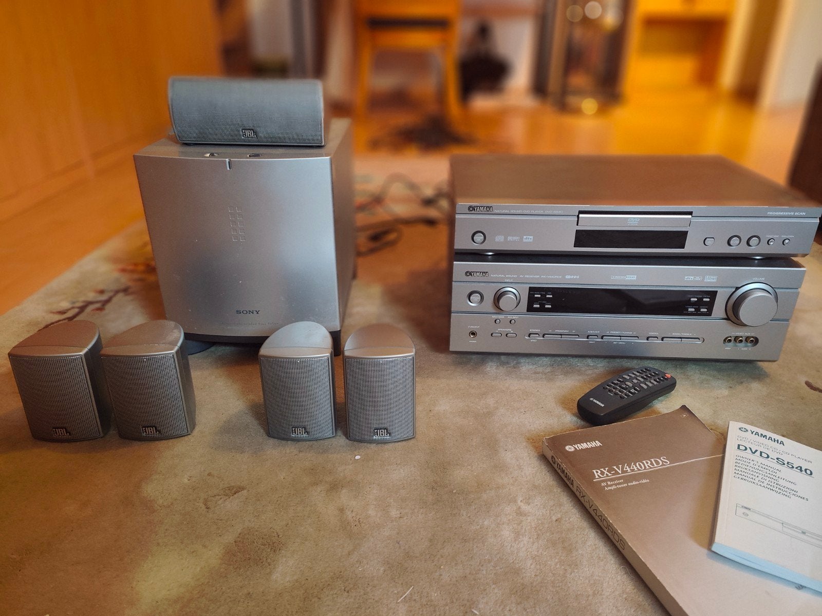 Complete Dolby Surround Set - RX V440RDS - S540, Gebruikt, 70 watt of meer, 5.1-systeem, Overige spelers