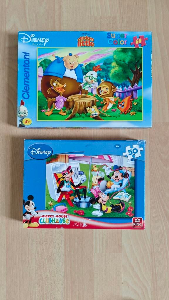 Disney Puzzels: waaronder Mickey Mouse, 50 en 60 stukjes, Ophalen