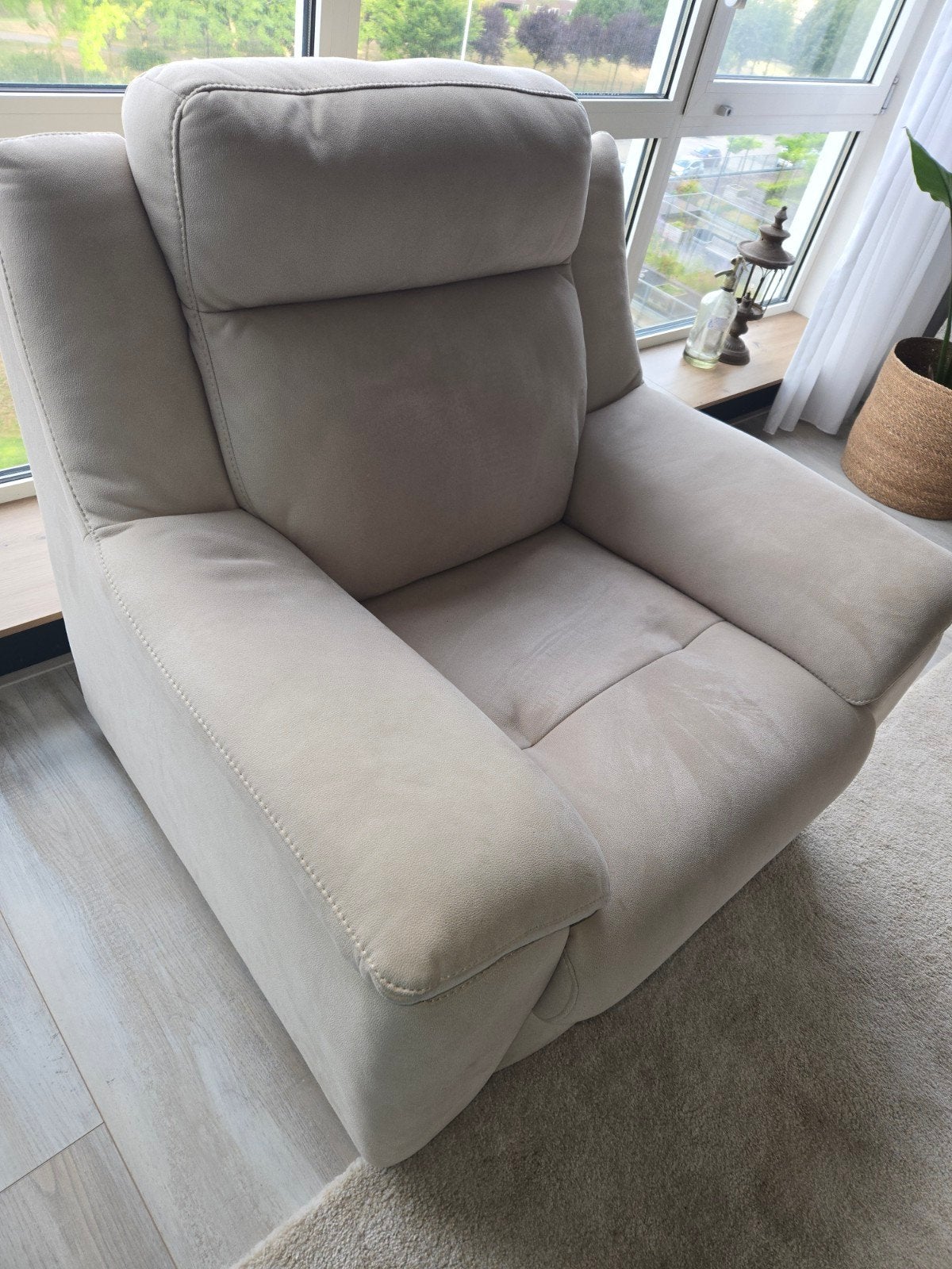 2 zware relax fauteuils van Sanders Meubelstad, Ophalen, 75 tot 100 cm, Zo goed als nieuw, 75 tot 100 cm
