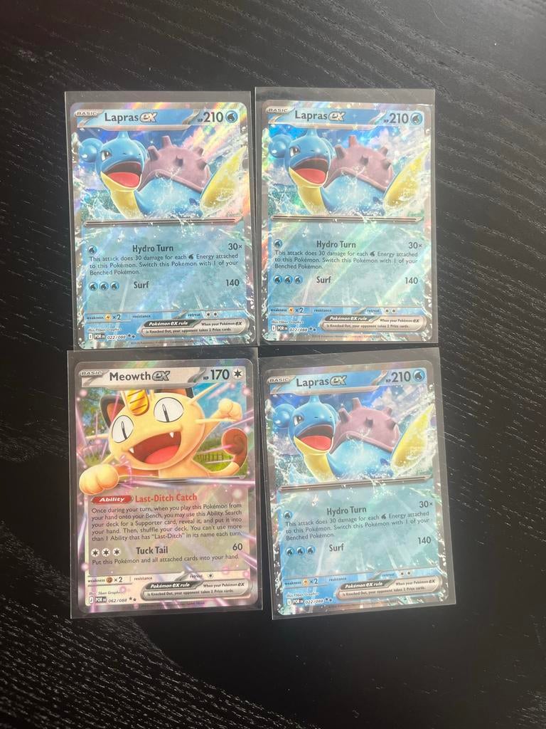 3x Lapras EX & 1x Meowth EX Pokémon kaarten - Perfecte staat, Hobby en Vrije tijd, Verzamelkaartspellen | Pokémon, Ophalen of Verzenden